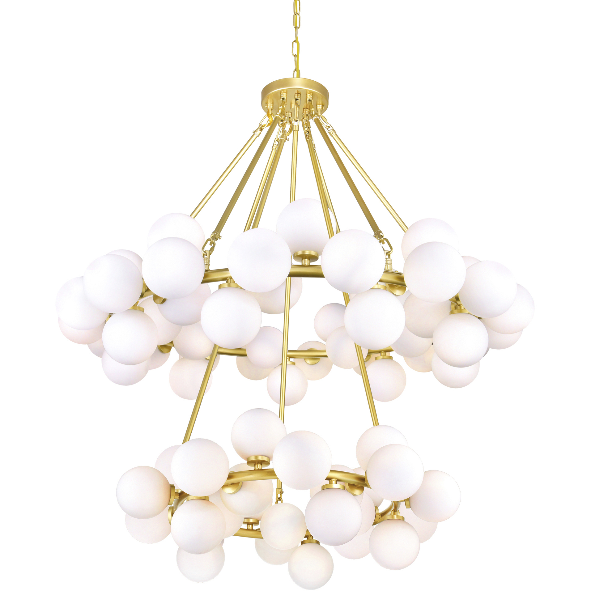 Arya LED 39 inch Satin Gold Chandelier Ceiling Light
