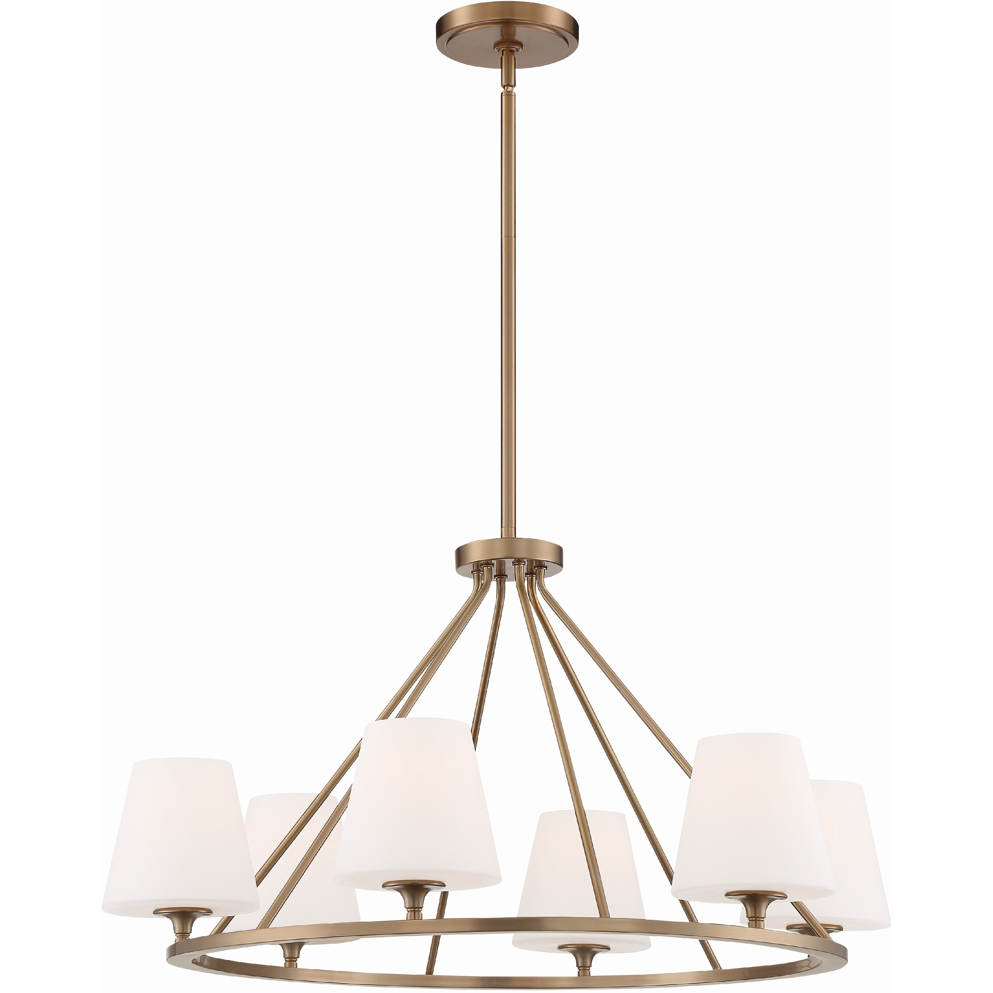 Keenan 6 Light 31.25 inch Vibrant Gold Chandelier Ceiling Light