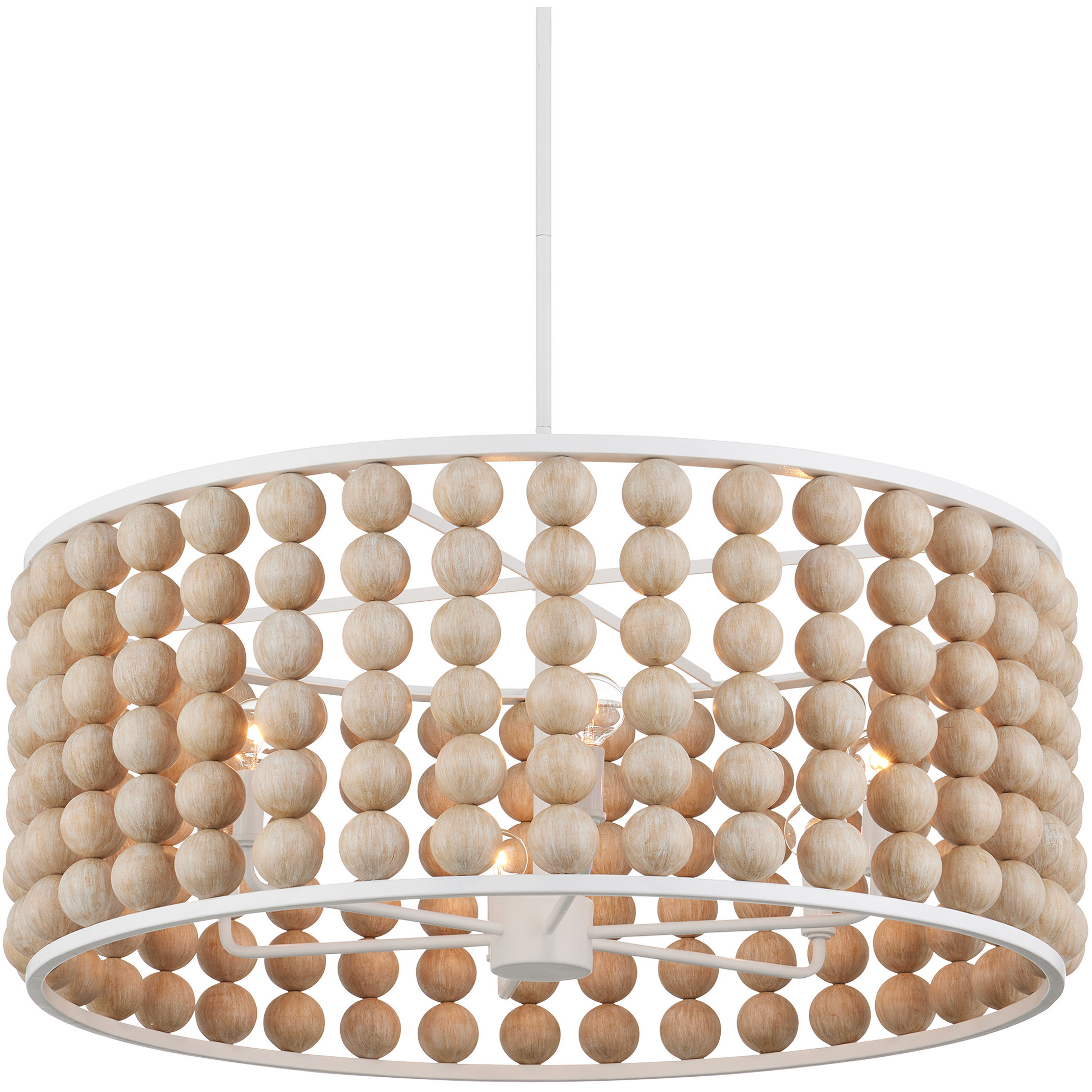 Holcroft 6 Light 32.25 inch Sugar White Chandelier Ceiling Light
