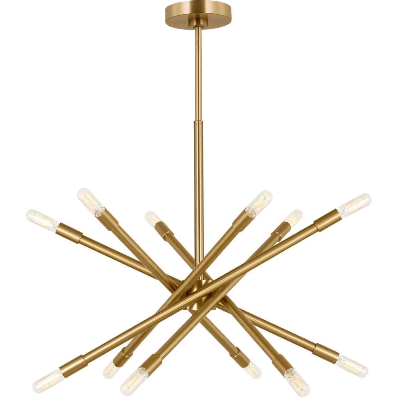 C&M by Chapman & Myers Eastyn 12 Light 22.5 inch Burnished Brass Chandelier Ceiling Light