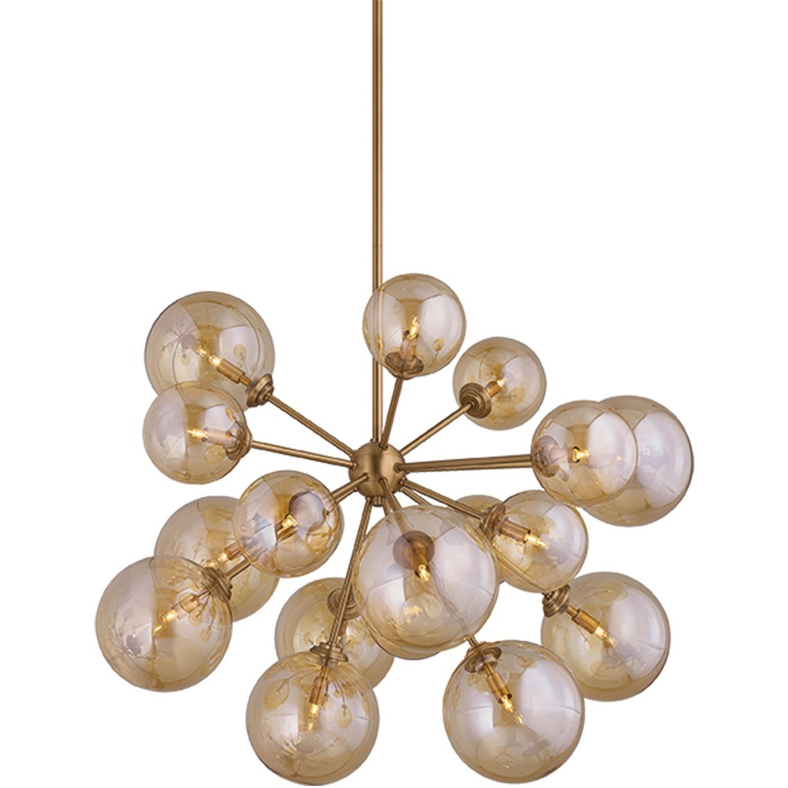 Santee 18 Light 40 inch Patina Brass Chandelier Ceiling Light