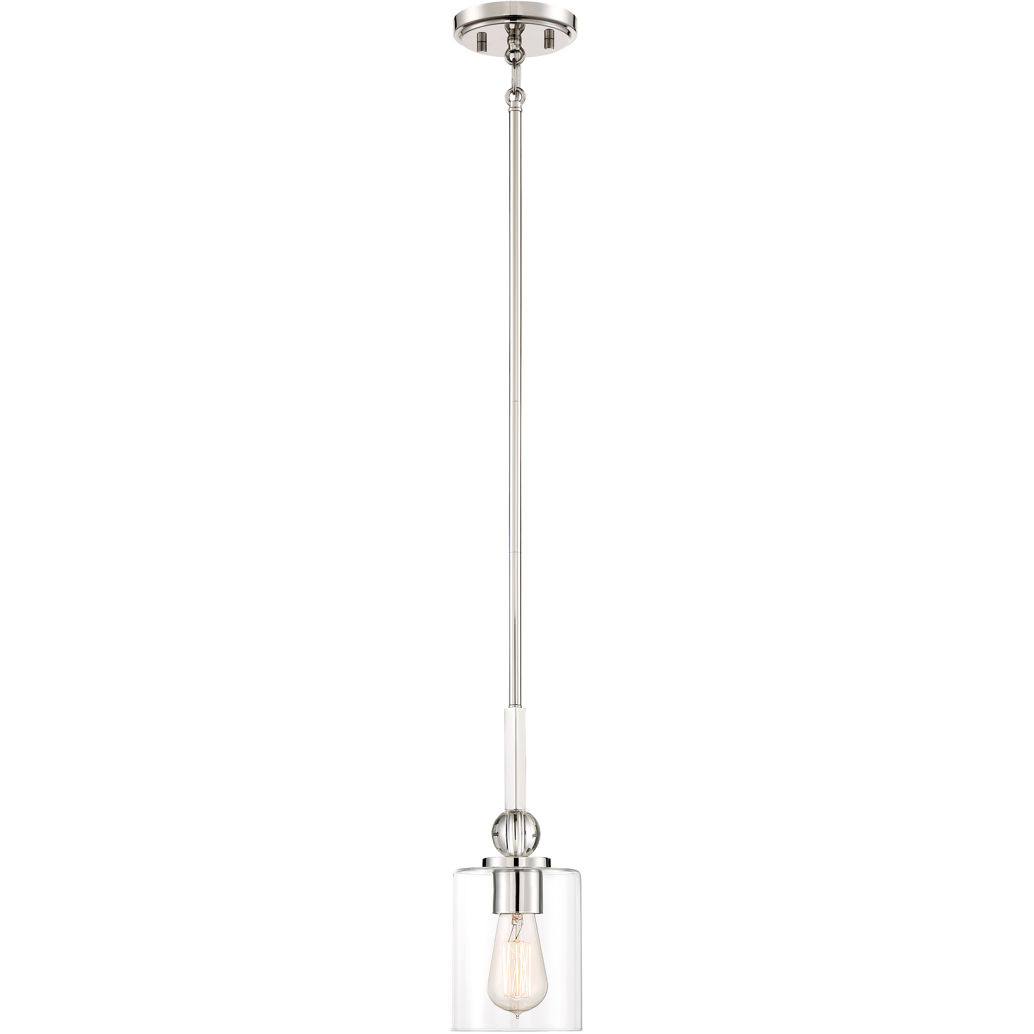 Studio 5 1 Light 5 inch Polished Nickel Mini Pendant Ceiling Light