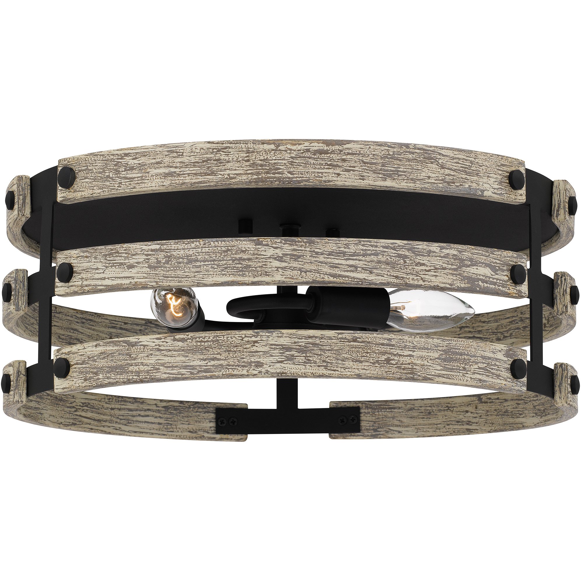 Ashburn 3 Light 16.25 inch Earth Black Flush Mount Ceiling Light