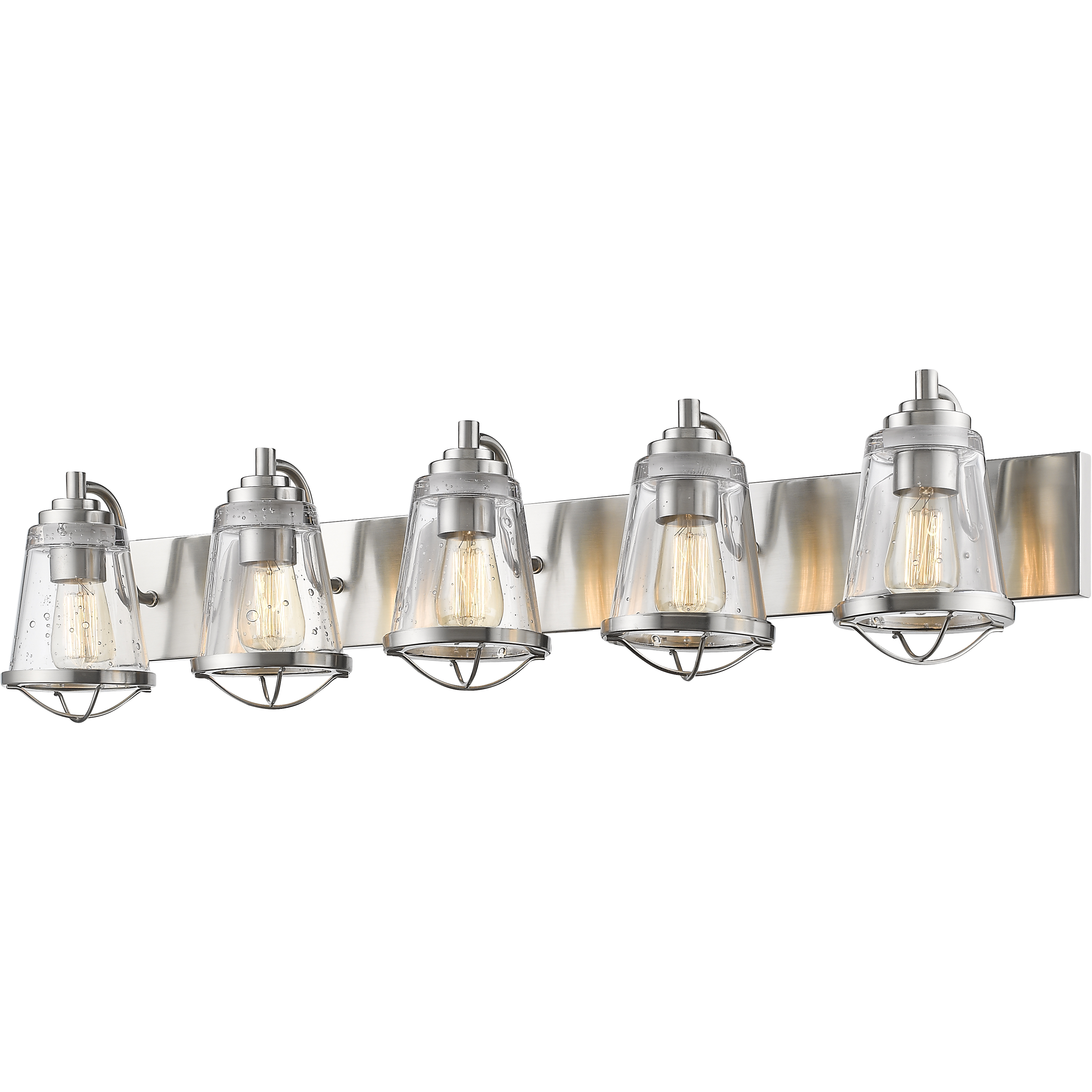 Mariner 5 Light 40 inch Brushed Nickel Vanity Wall Light