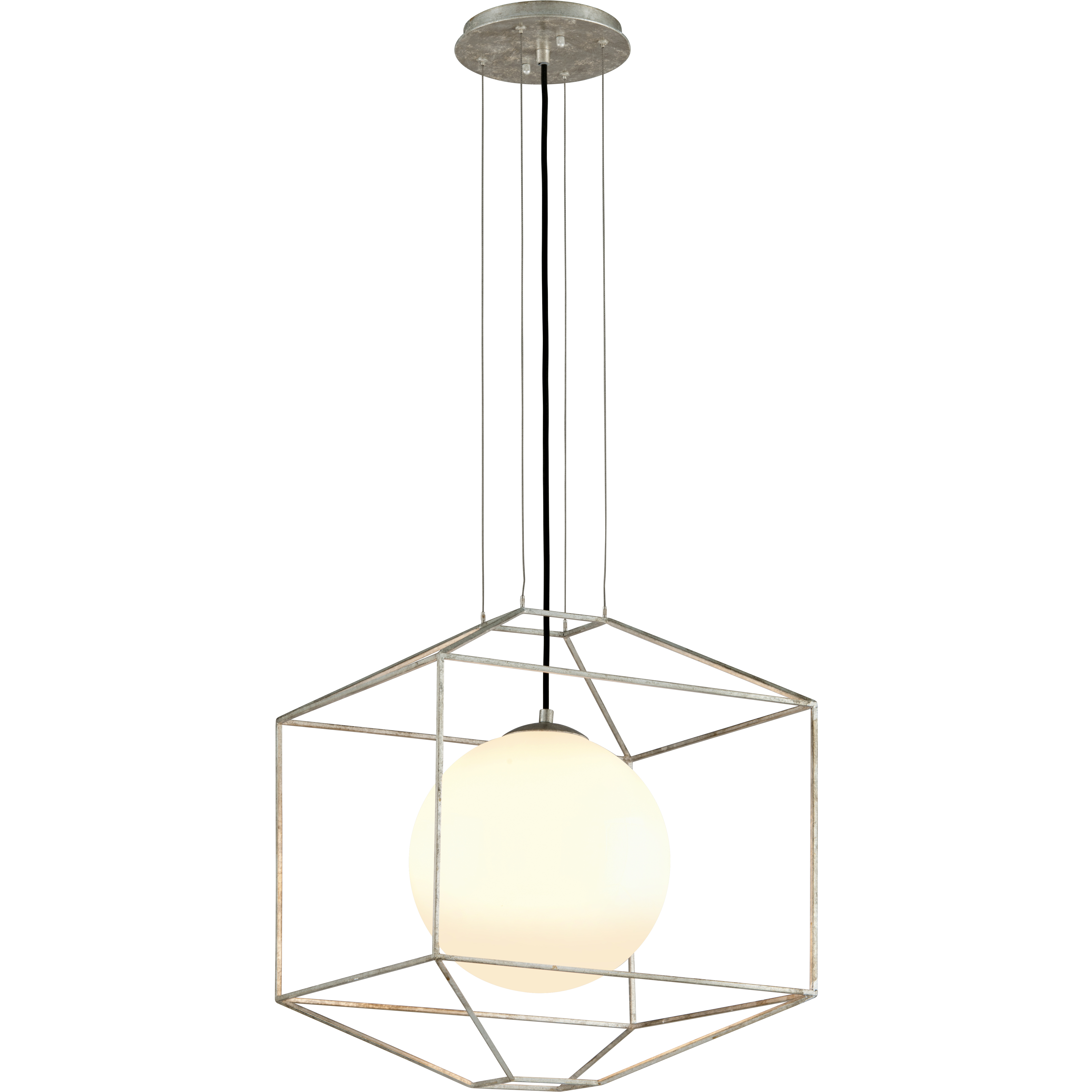 Silhouette 1 Light 18 inch Silver Leaf Chandelier Ceiling Light