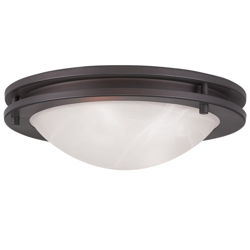 Ariel 2 Light 11 inch Bronze Flush Mount Ceiling Light