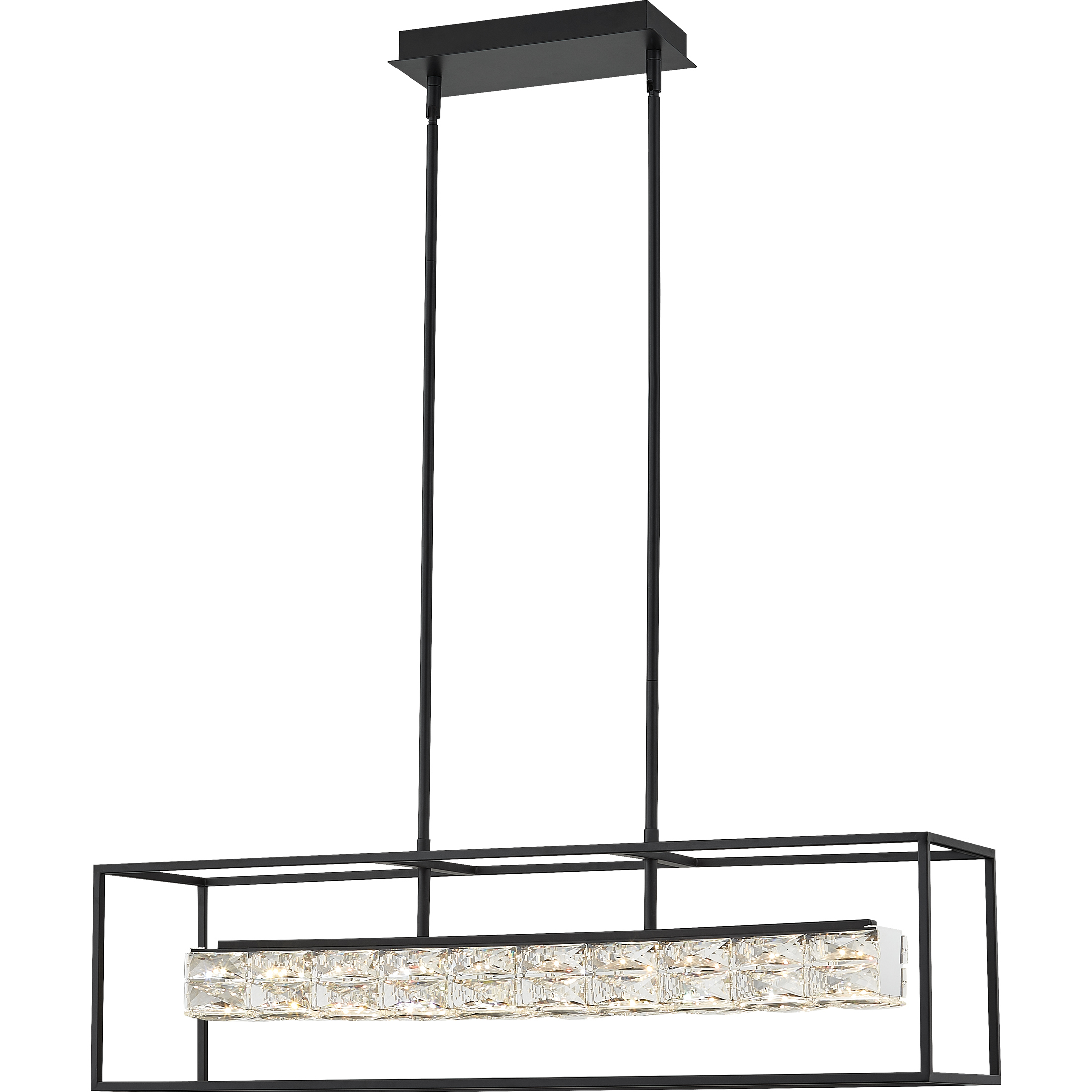 Dazzle LED 36 inch Matte Black Island Light Ceiling Light