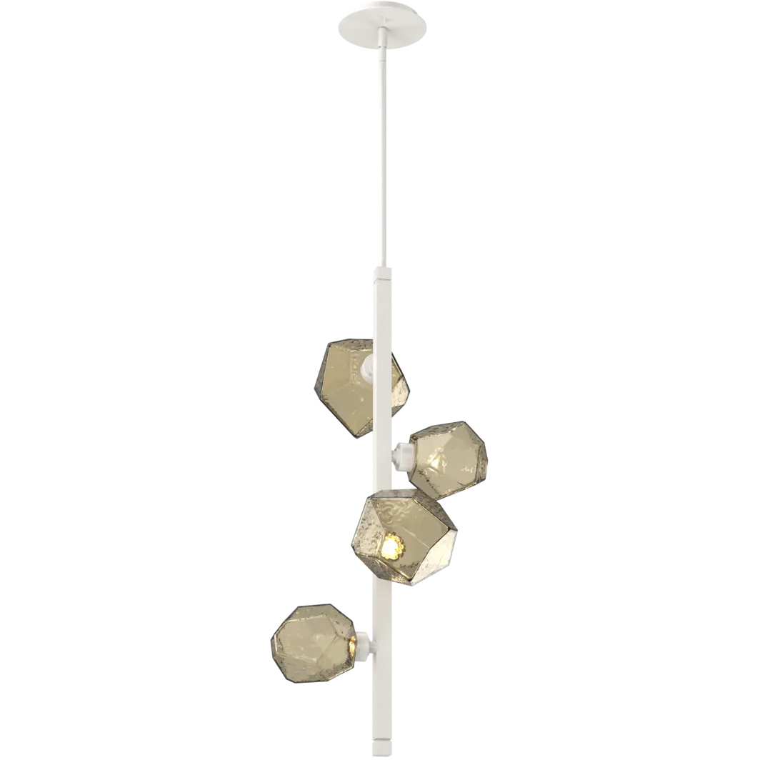Gem LED 16.5 inch Salt White Chandelier Ceiling Light, Twisted Vine