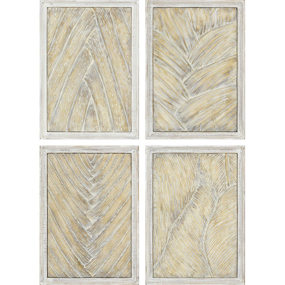 Florals Collection Neutral Wall Sculpture, Global Goods