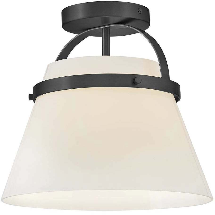 Tori 1 Light 12 inch Black Flush Mount Ceiling Light
