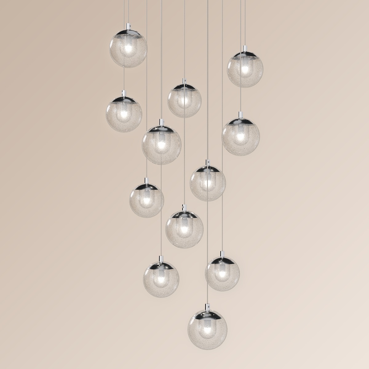 Champagne Bubbles LED 17.25 inch Polished Chrome Pendant Ceiling Light