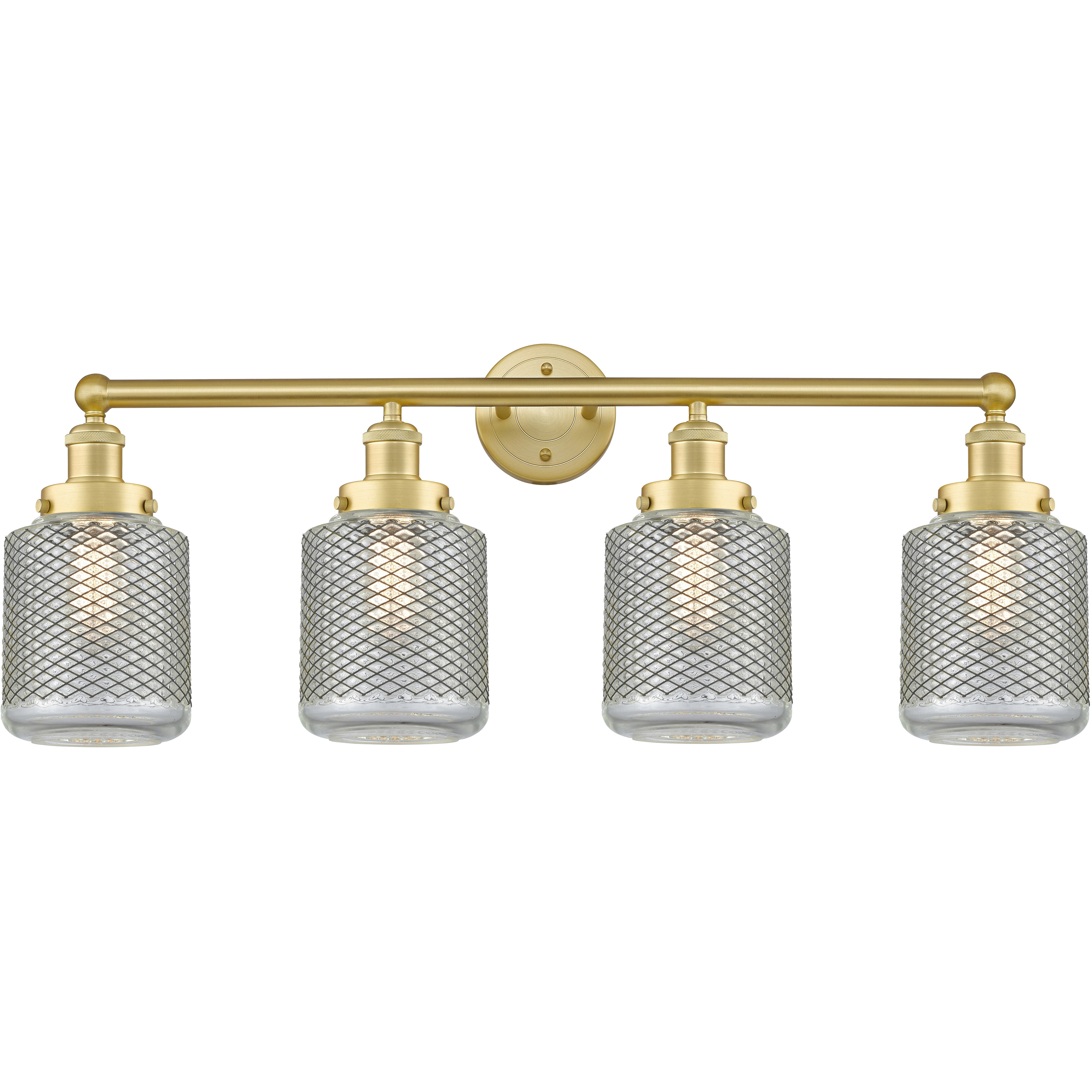 Stanton 4 Light 33 inch Satin Gold Bath Vanity Light Wall Light