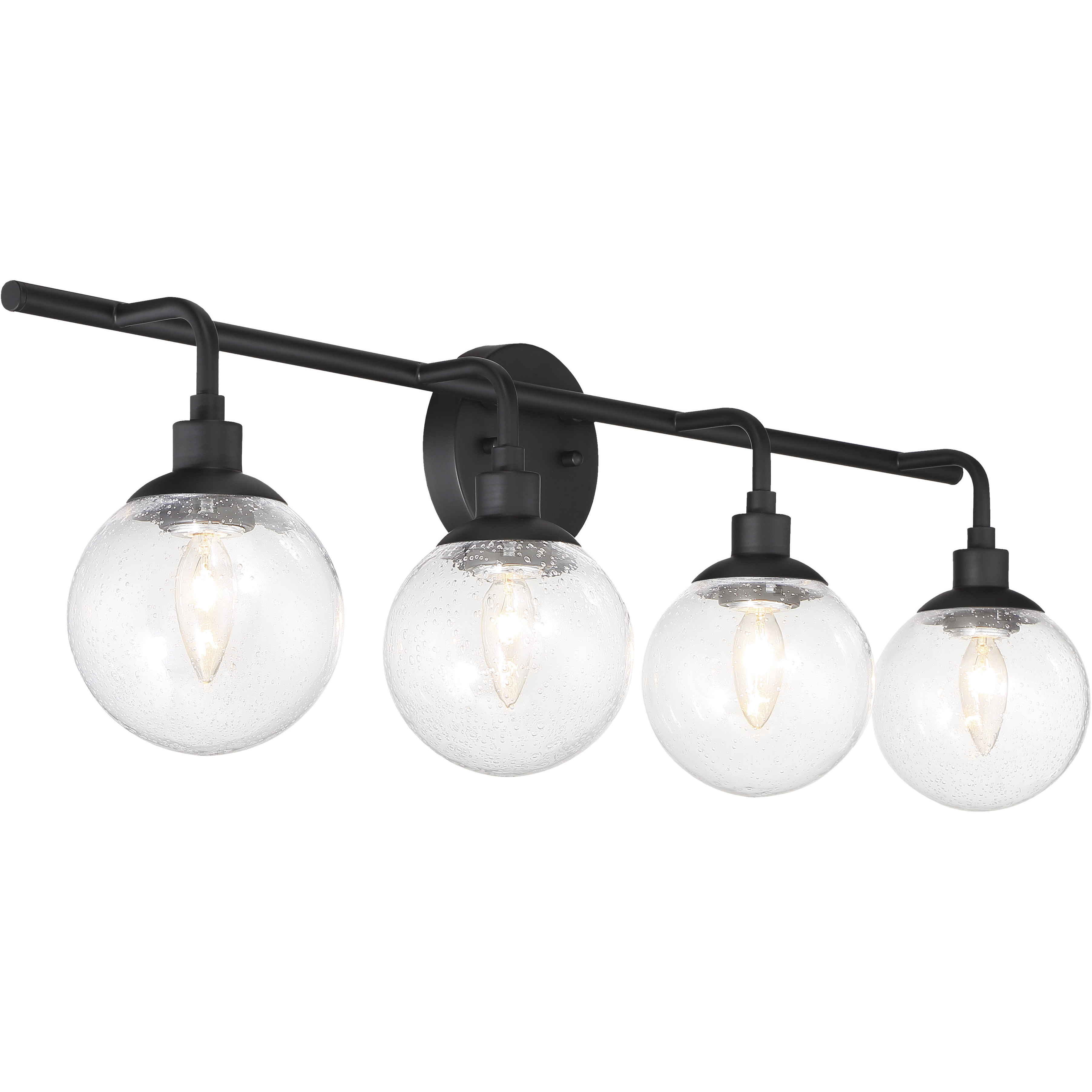 Neighborhood Que 4 Light 33 inch Flat Black Vanity Light Wall Light