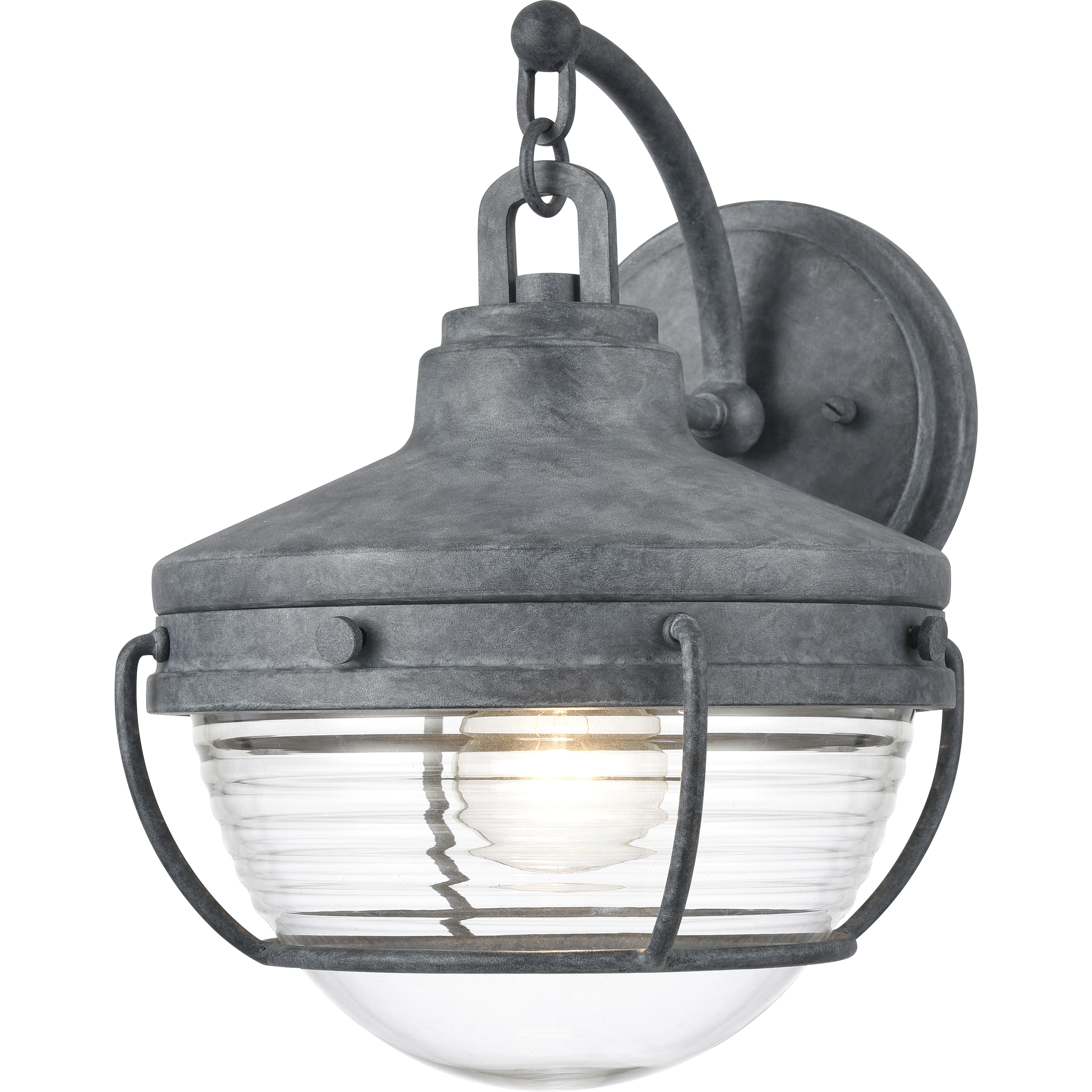 Eastport 1 Light 12 inch Aged Zinc Outdoor Wall Sconce