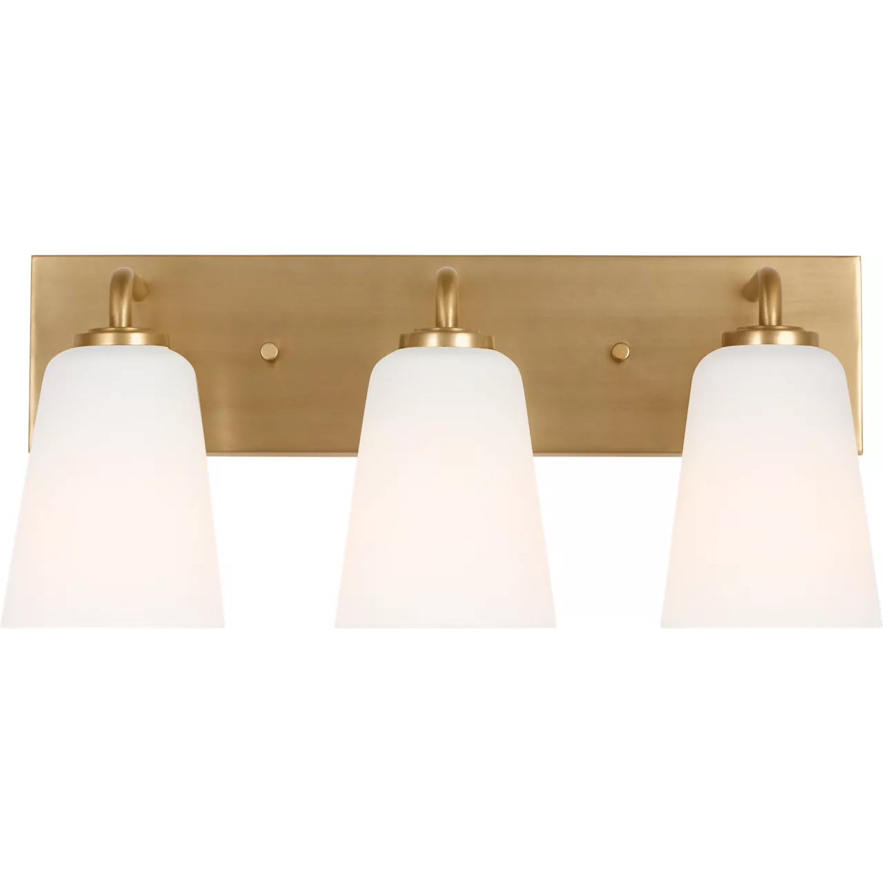 Miles 3 Light 18 inch Satin Brass Vanity Light Wall Light, Large