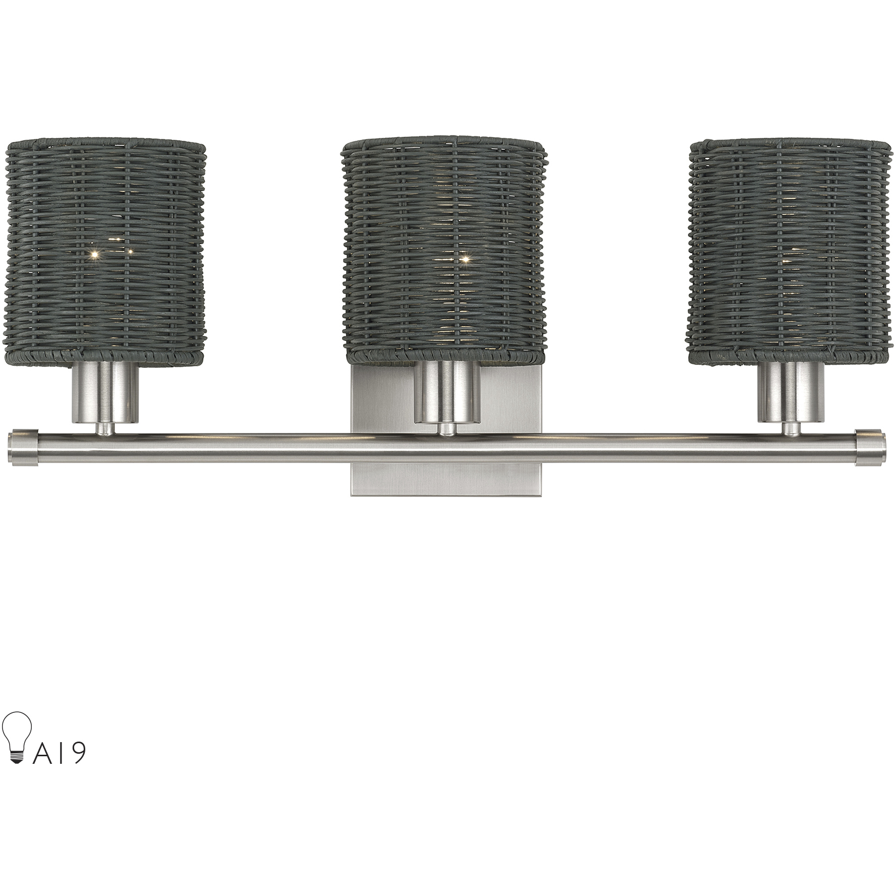 Weavington 3 Light 23.5 inch Brushed Nickel Vanity Wall Sconce Wall Light