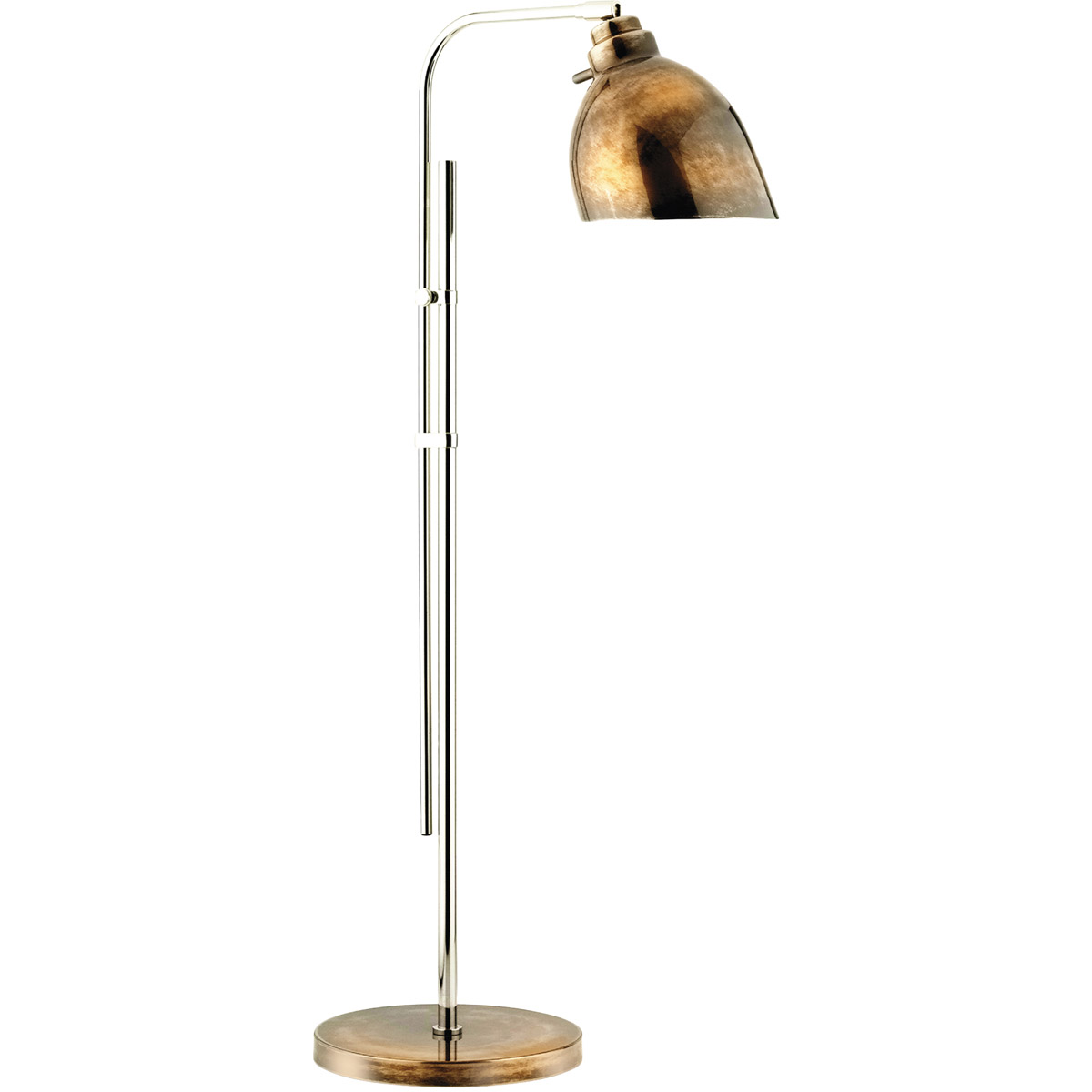 Larry Laslo 58 inch 100.00 watt Copper/Polished Nickel Floor Lamp Portable Light
