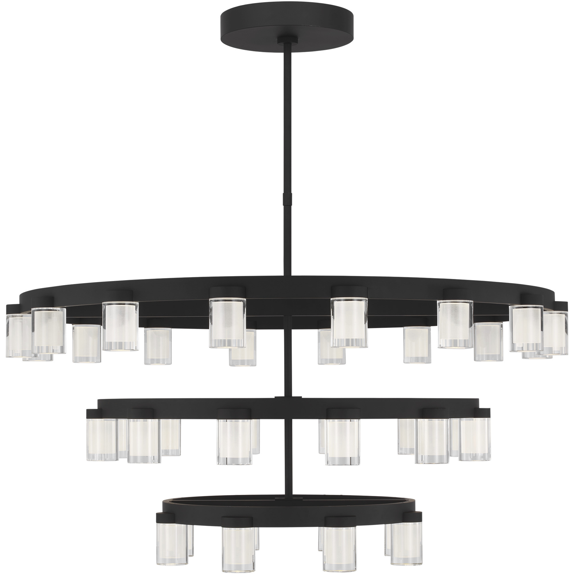 Kelly Wearstler Esfera LED 44 inch Nightshade Black Chandelier Ceiling Light