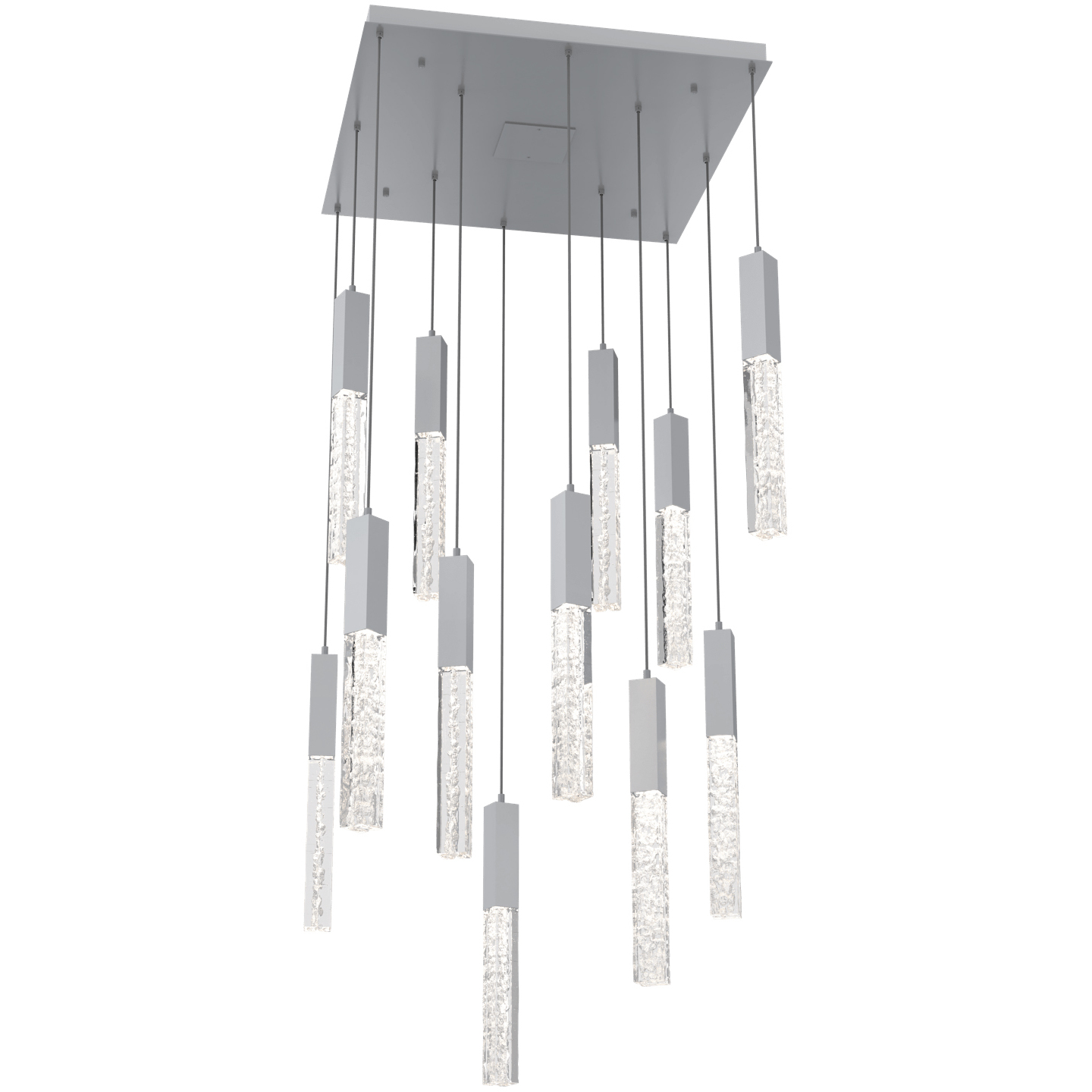 Axis LED Classic Silver Chandelier Ceiling Light, Multi-Port