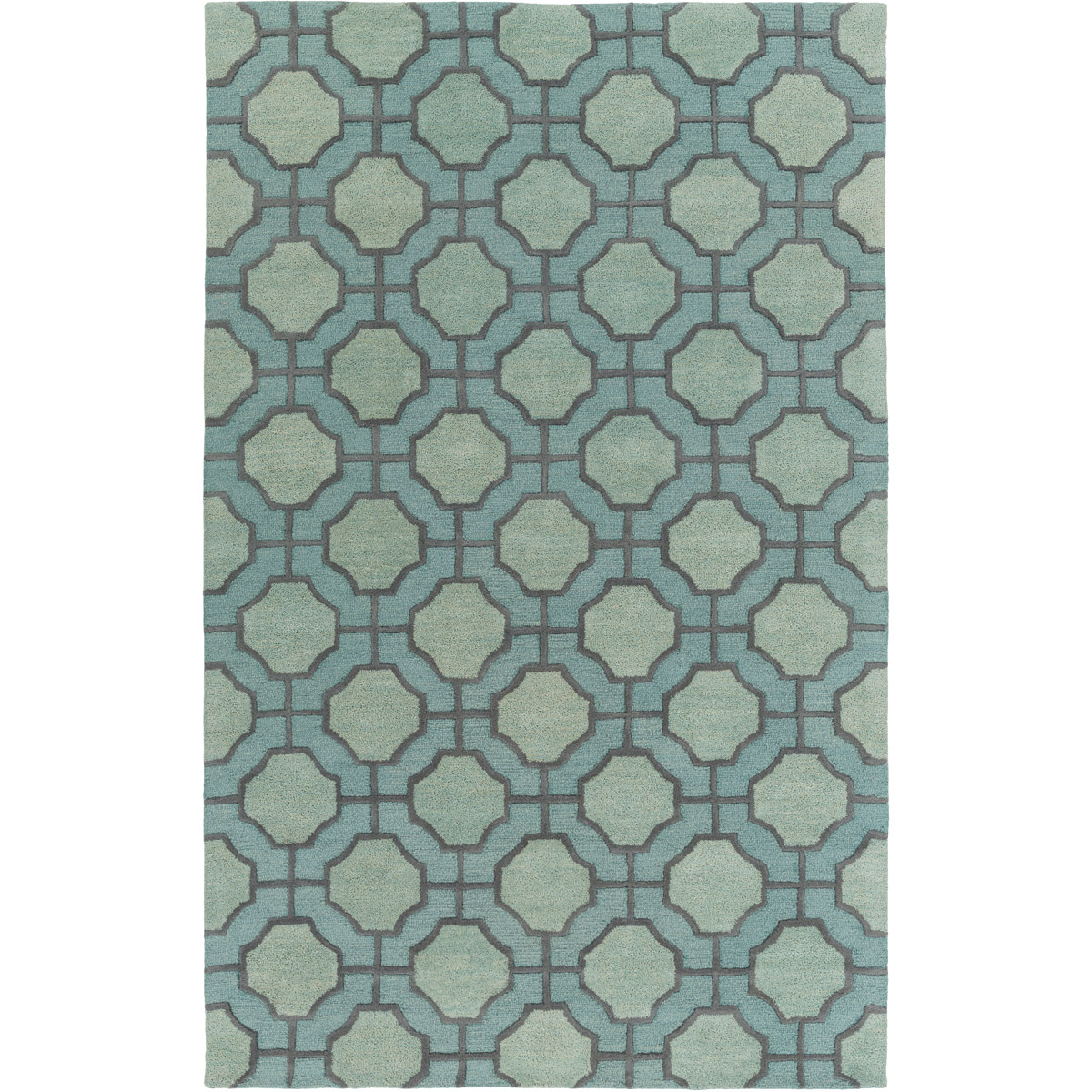 Dream 156 X 108 inch Green and Gray Area Rug, Wool