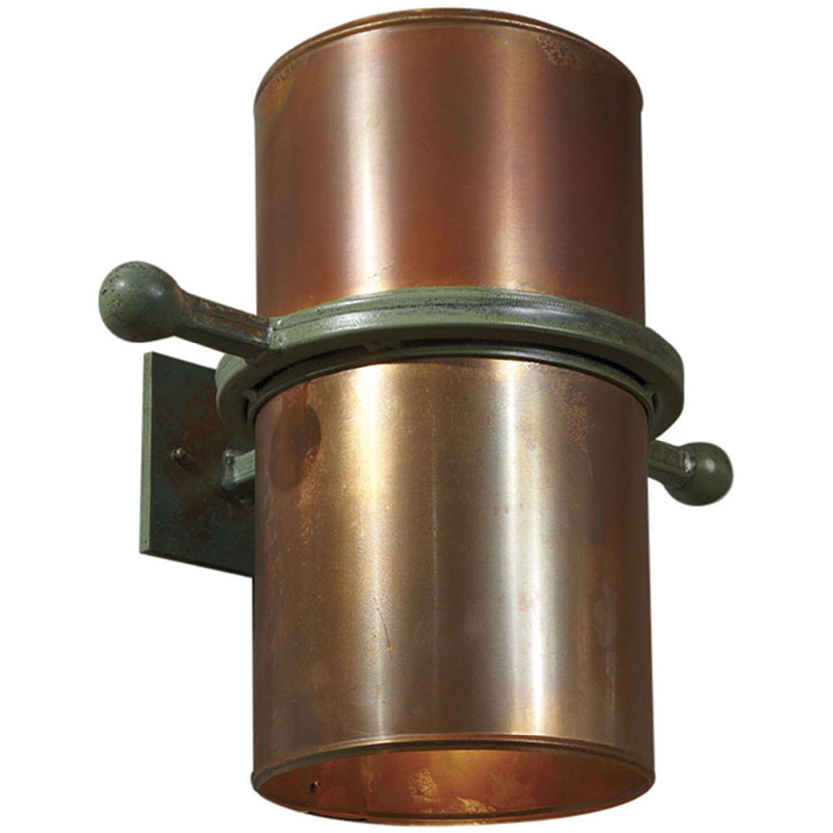 Lowcountry 1 Light Raw Copper and Antique Green Wall Sconce Wall Light