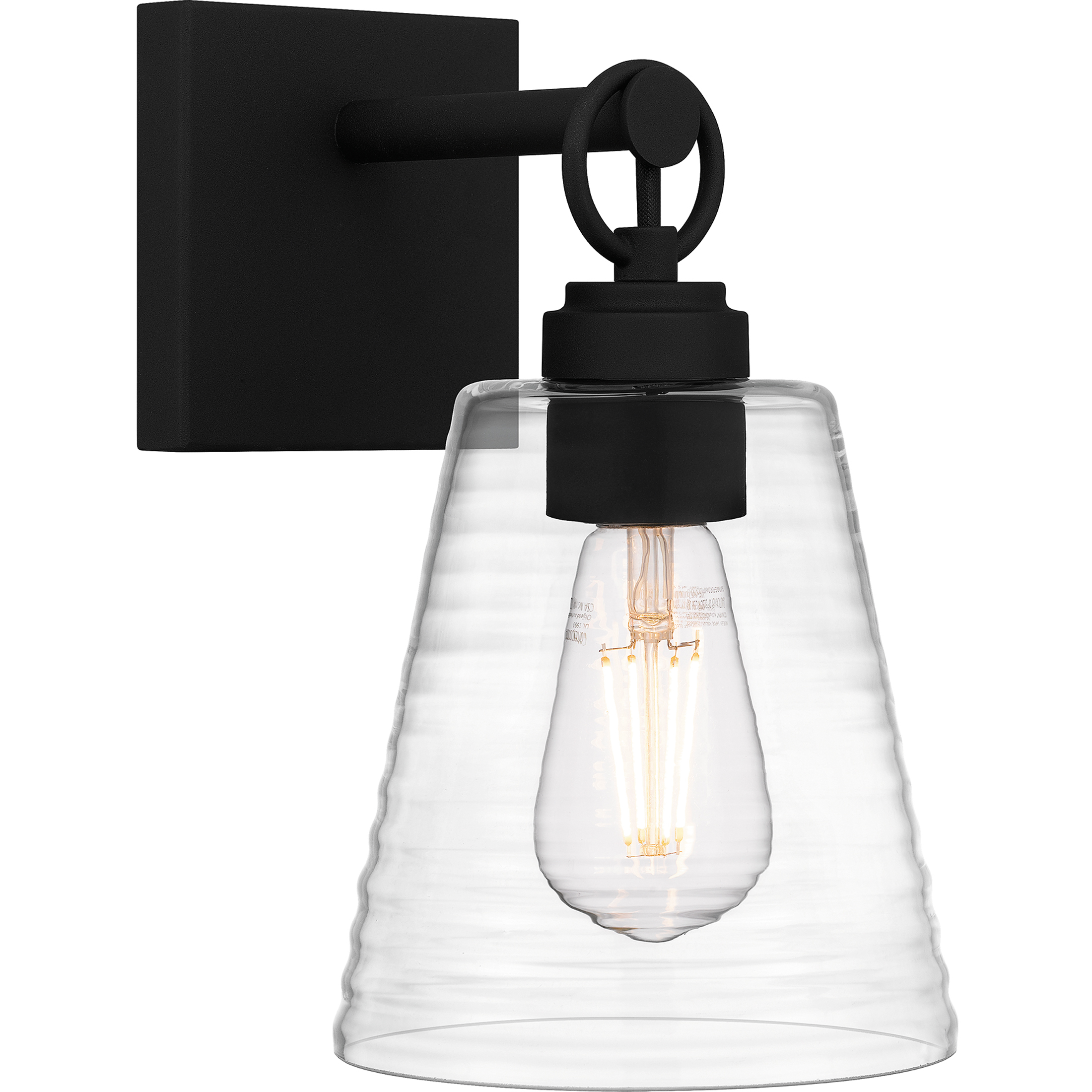 Quoizel DAC8606EK Dacosta 1 Light 6 inch Earth Black Wall Sconce Wall Light Small