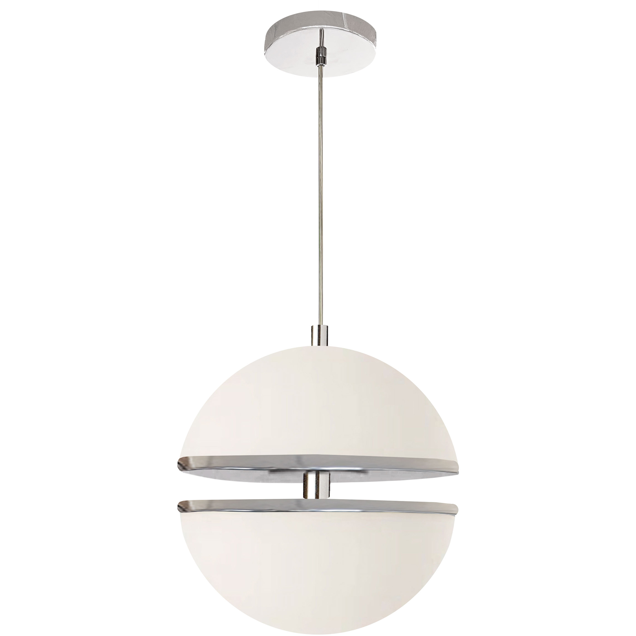 Atomic LED 12 inch Polished Chrome Pendant Ceiling Light