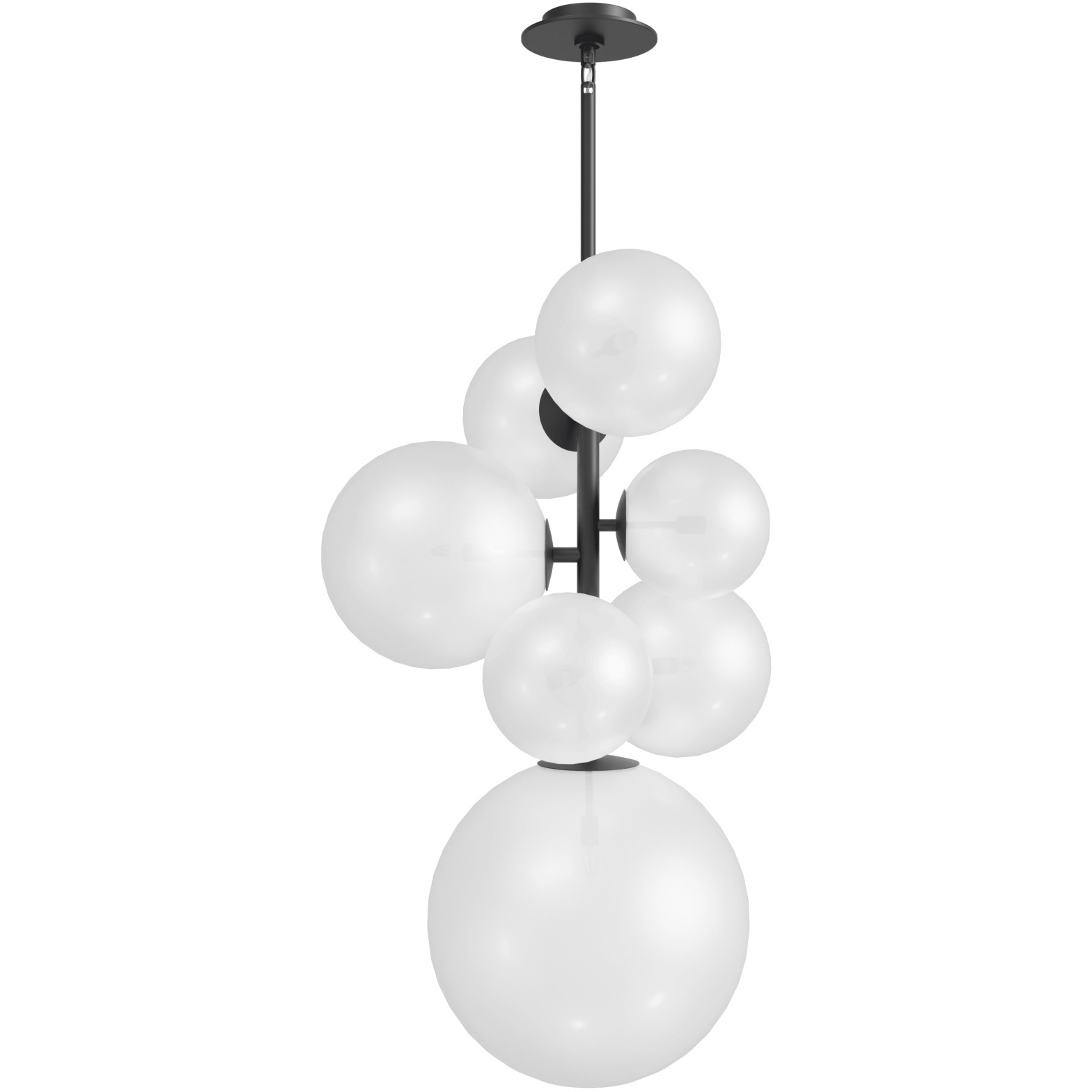 Delilah 7 Light 25 inch Black Pendant Ceiling Light