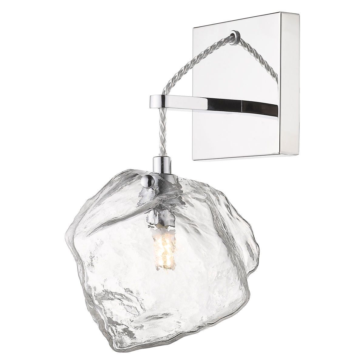 Boulder LED 6 inch Mirrored Stainless Steel Wall Sconce Wall Light