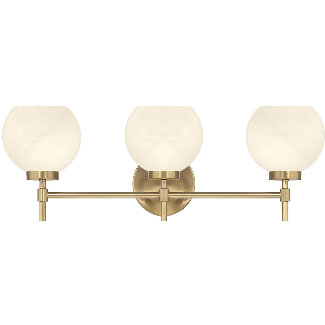 Hannah 3 Light 24 inch Warm Brass Bathroom Vanity Light Wall Light, Lighting One