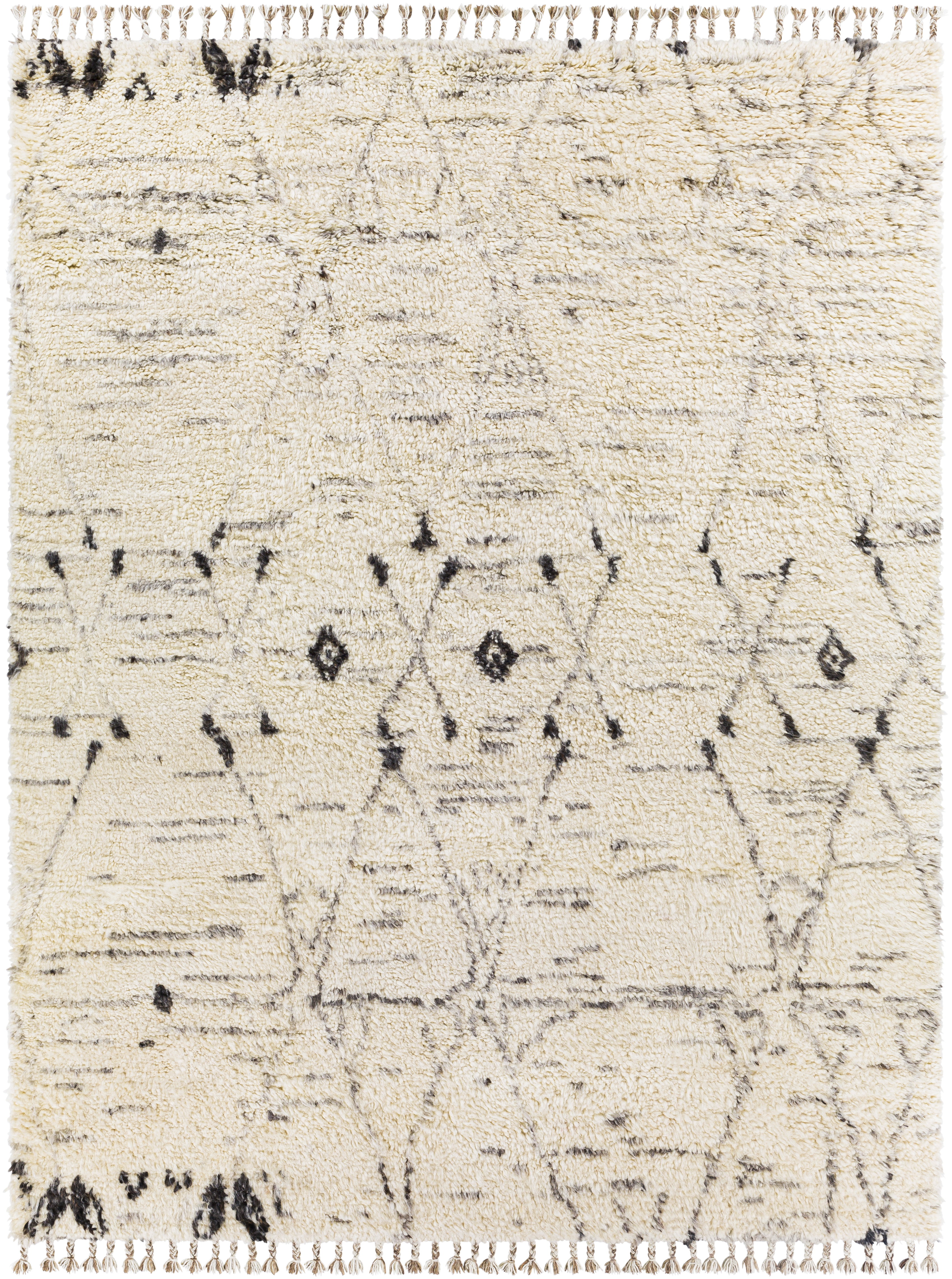Camille 120 X 96 inch Cream Rug in 8 x 10, Rectangle