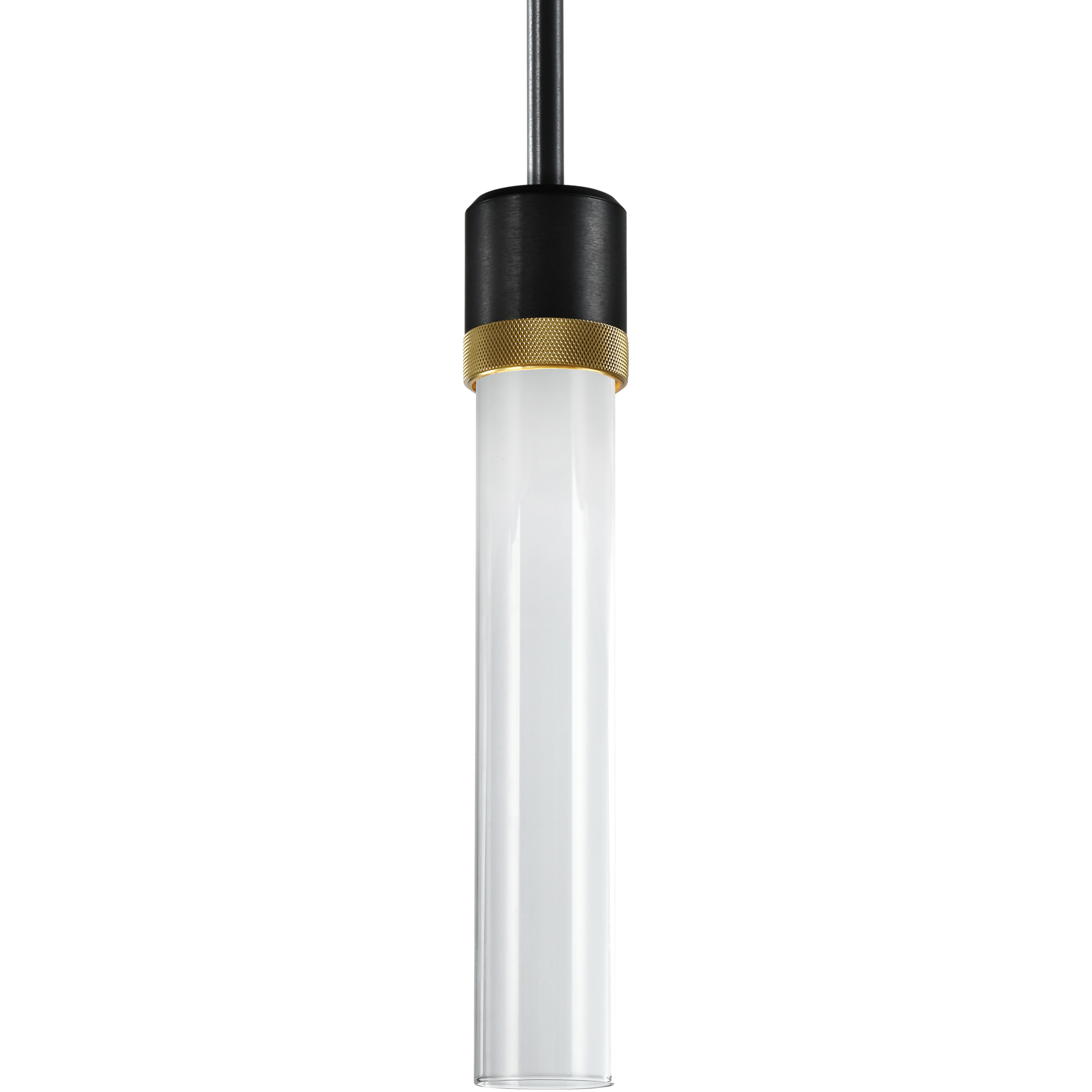 Zigrina 1 Light 5.13 inch Satin Brushed Black with Aged Brass Pendant Ceiling Light