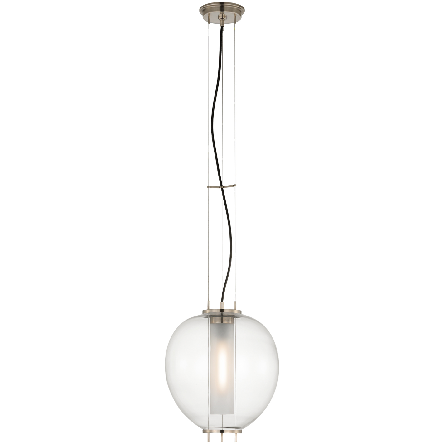 Ray Booth Taro LED 13 inch Antique Nickel Lantern Pendant Ceiling Light