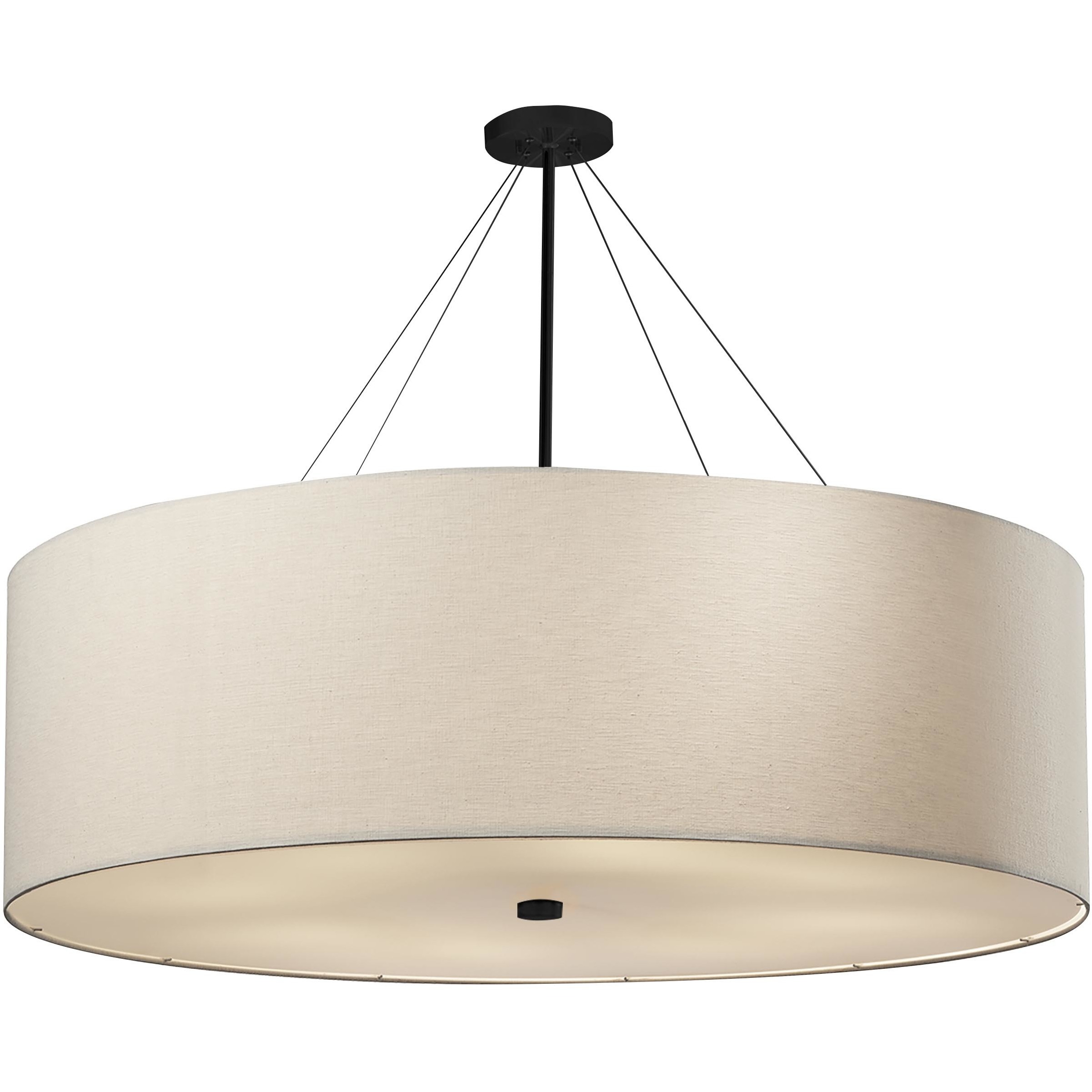Textile Collection - Classic Family 60 inch Matte Black Pendant Ceiling Light