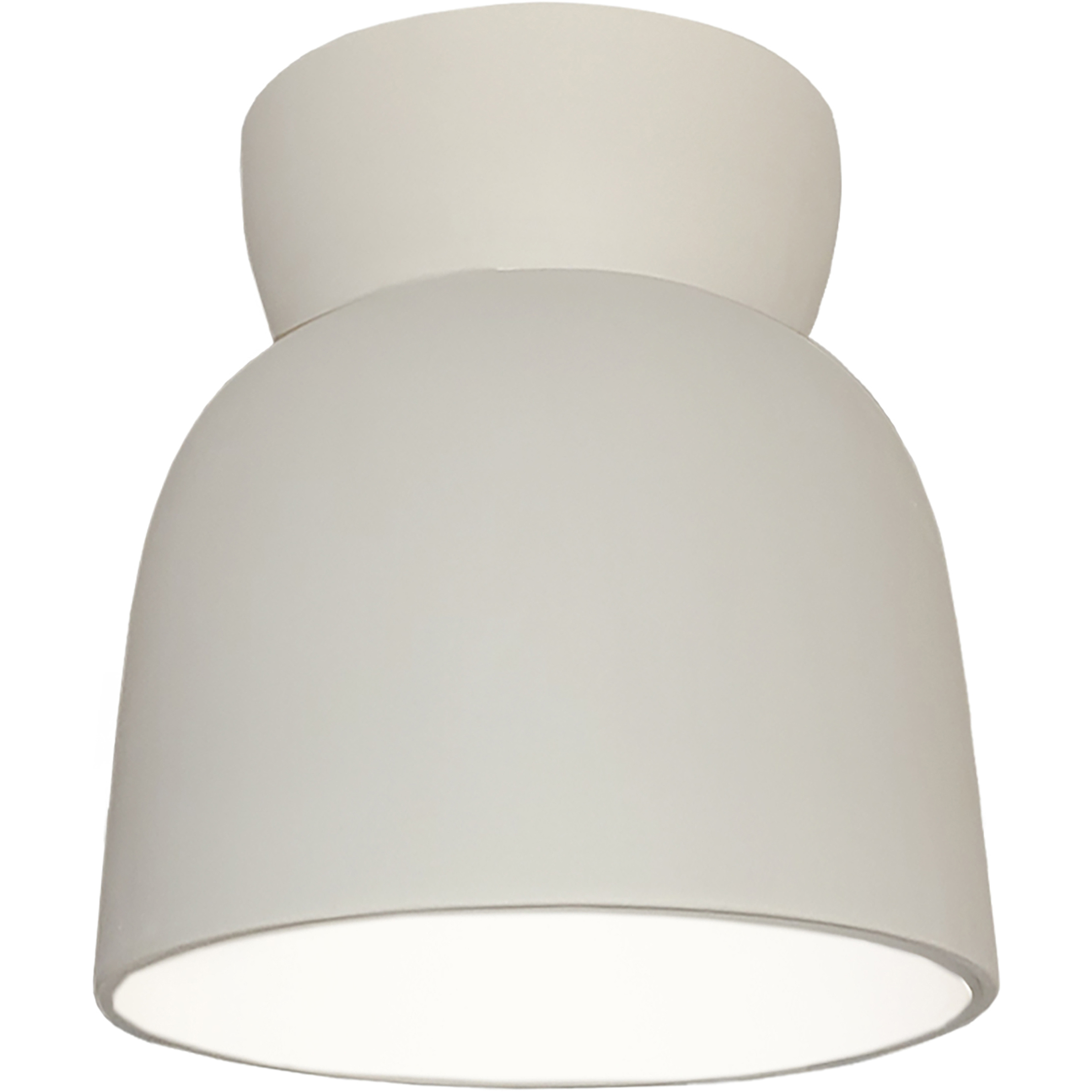 Radiance Collection 1 Light 7.5 inch Gloss Black with Matte White Outdoor Flush Mount