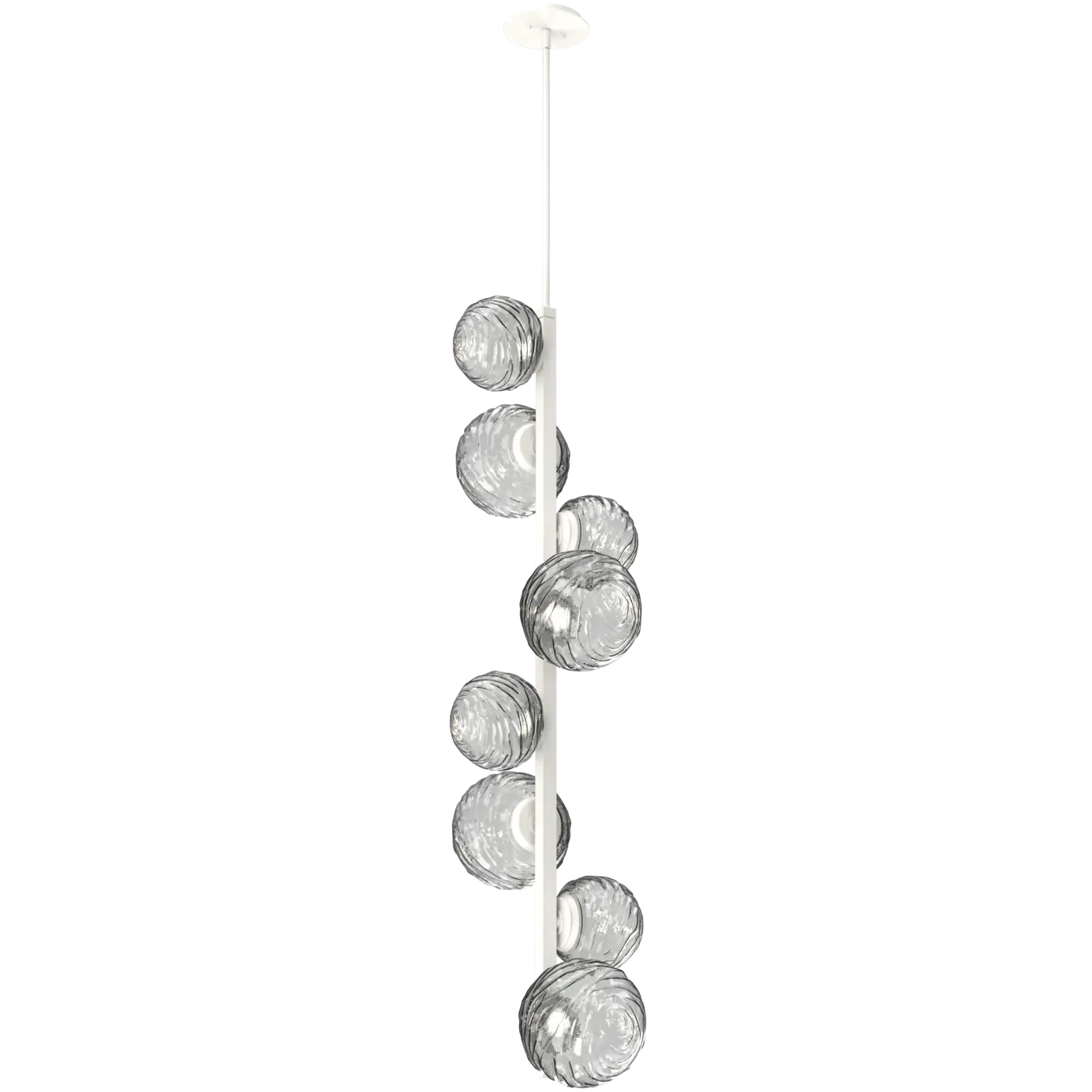 Gaia LED 16.6 inch Salt White Chandelier Ceiling Light, Twisted Vine