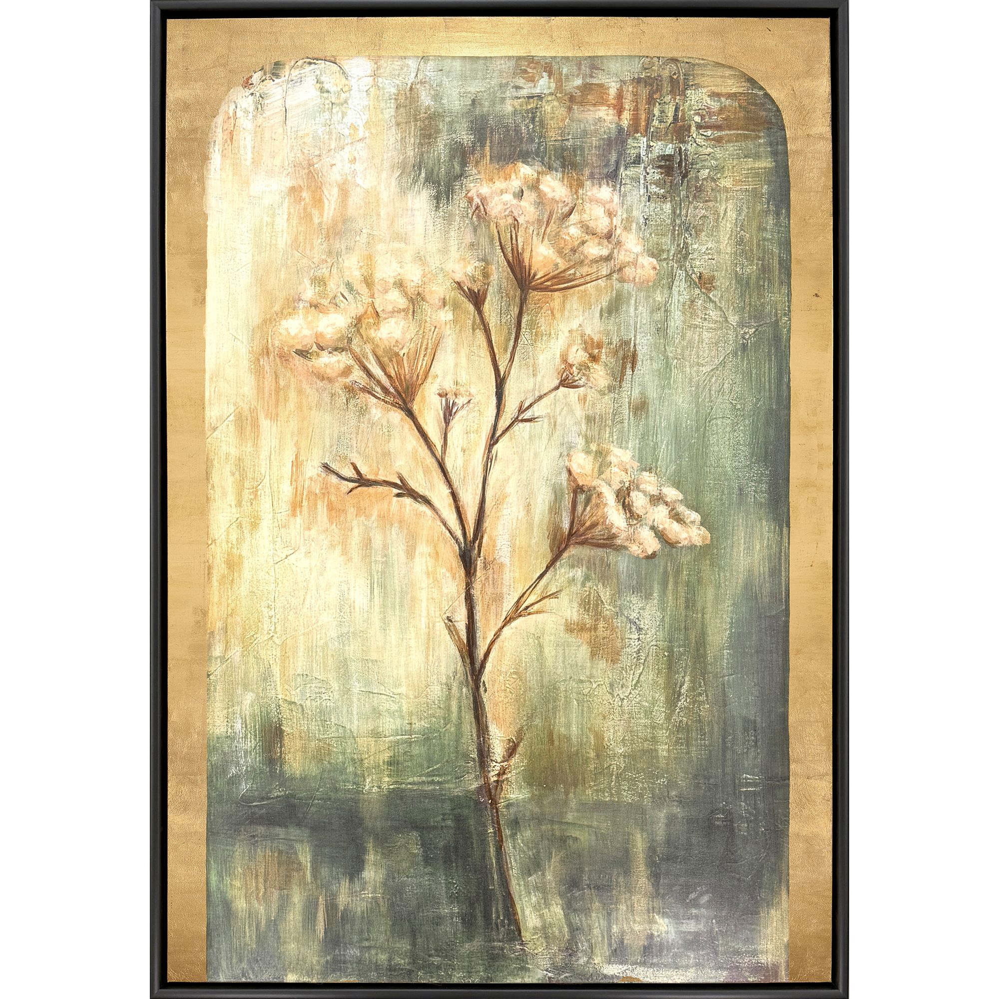 Tansy in Green Green and Brown and Metallic Canvas, The Studio
