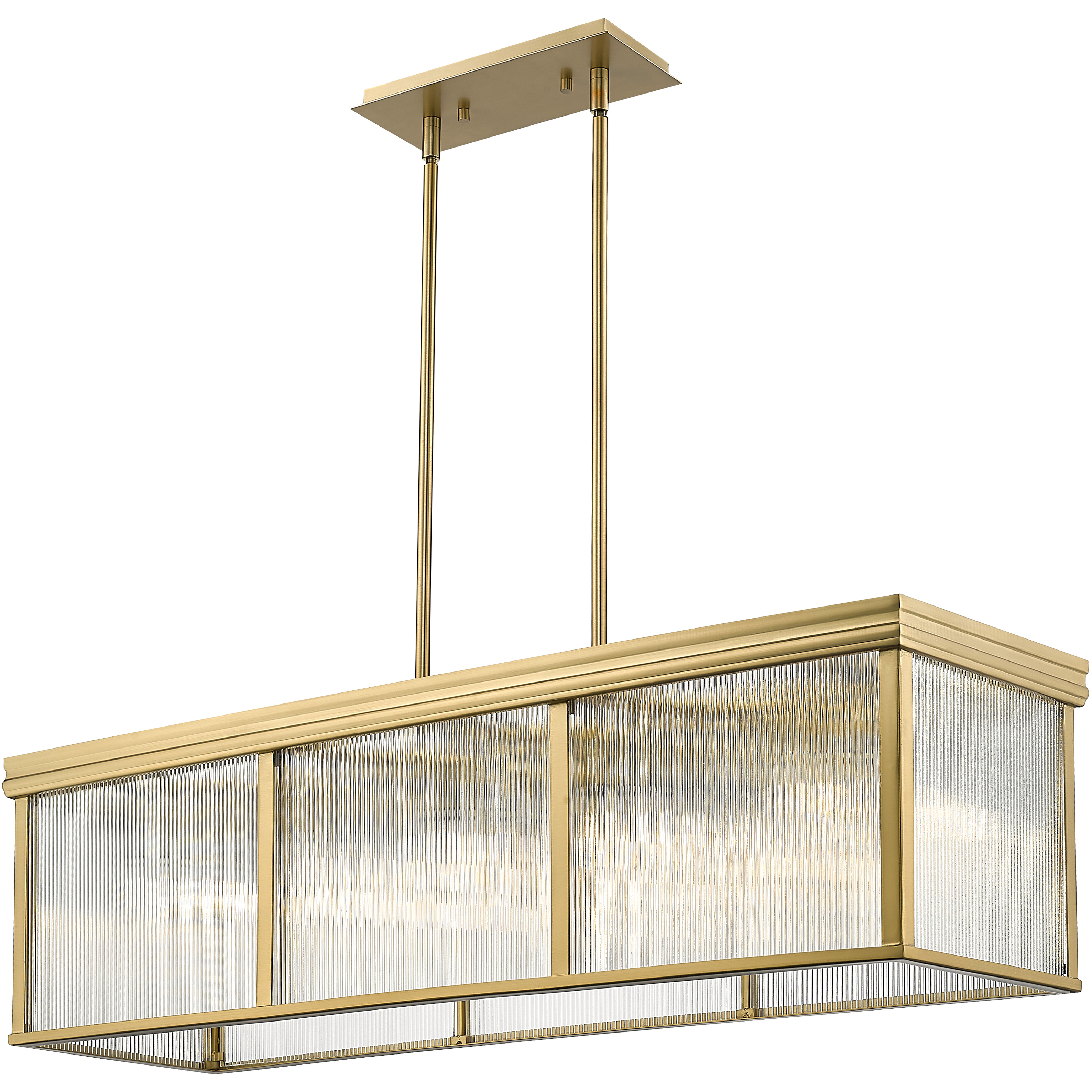 Carnaby 10 Light 42.25 inch Modern Gold Linear Chandelier Ceiling Light