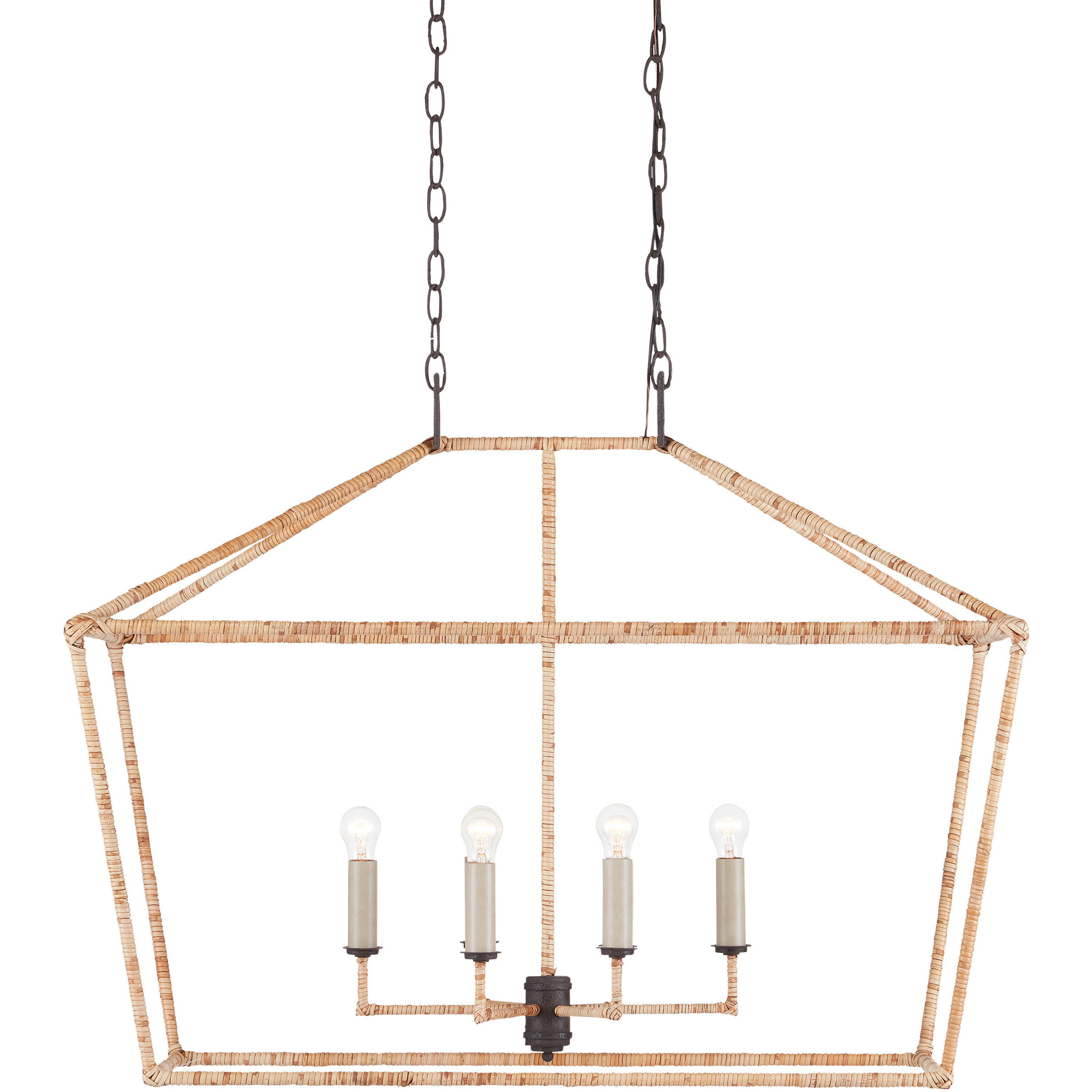 Denison 6 Light 40 inch Mole Black Lantern Pendant Ceiling Light