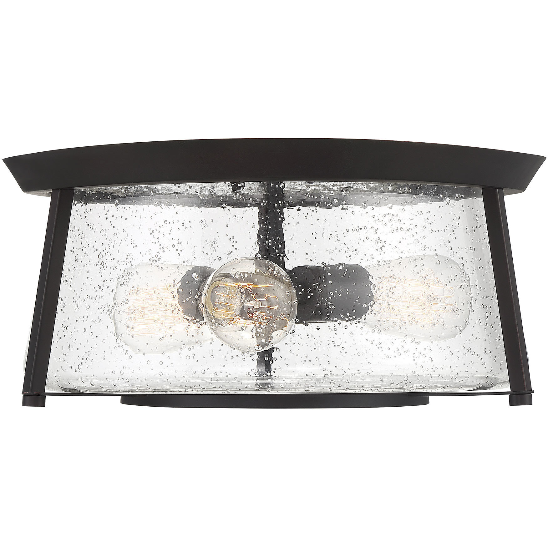 Dash 3 Light 16 inch English Bronze Flush Mount Ceiling Light, Essentials