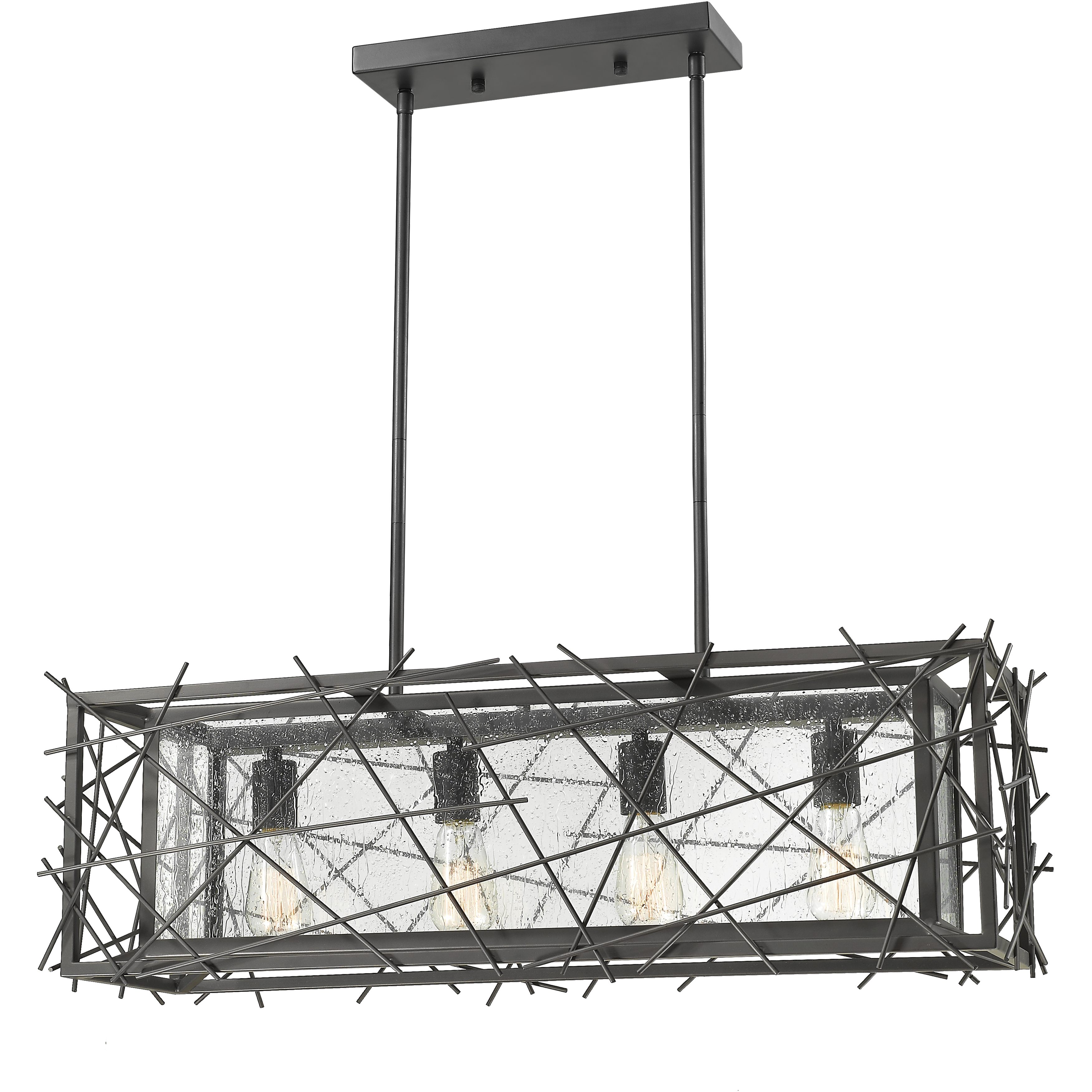 Stanwood 4 Light 32 inch Bronze Linear Chandelier Ceiling Light