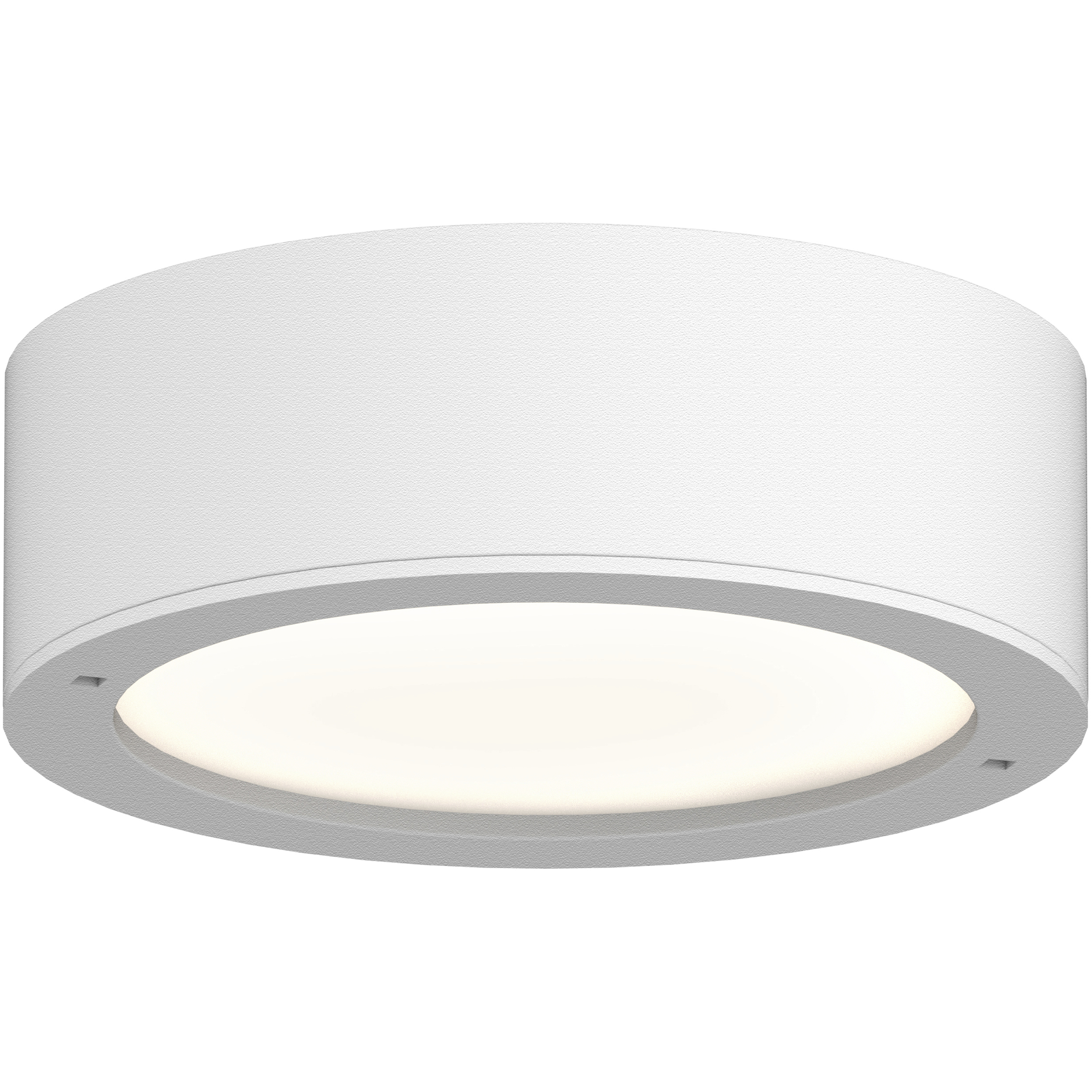 Reals LED 5 inch Textured White Flush Mount Ceiling Light in Plate Lens
