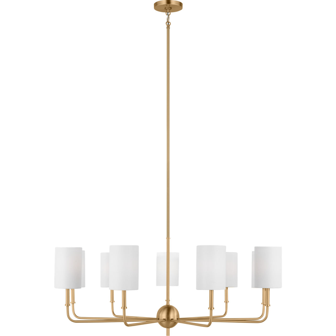 Foxdale 9 Light 36 inch Satin Brass Chandelier Ceiling Light