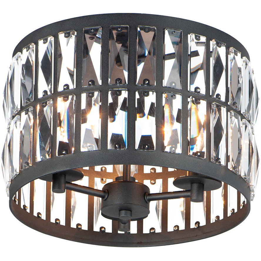 Madeline 3 Light 12.5 inch Black Flush Mount Ceiling Light