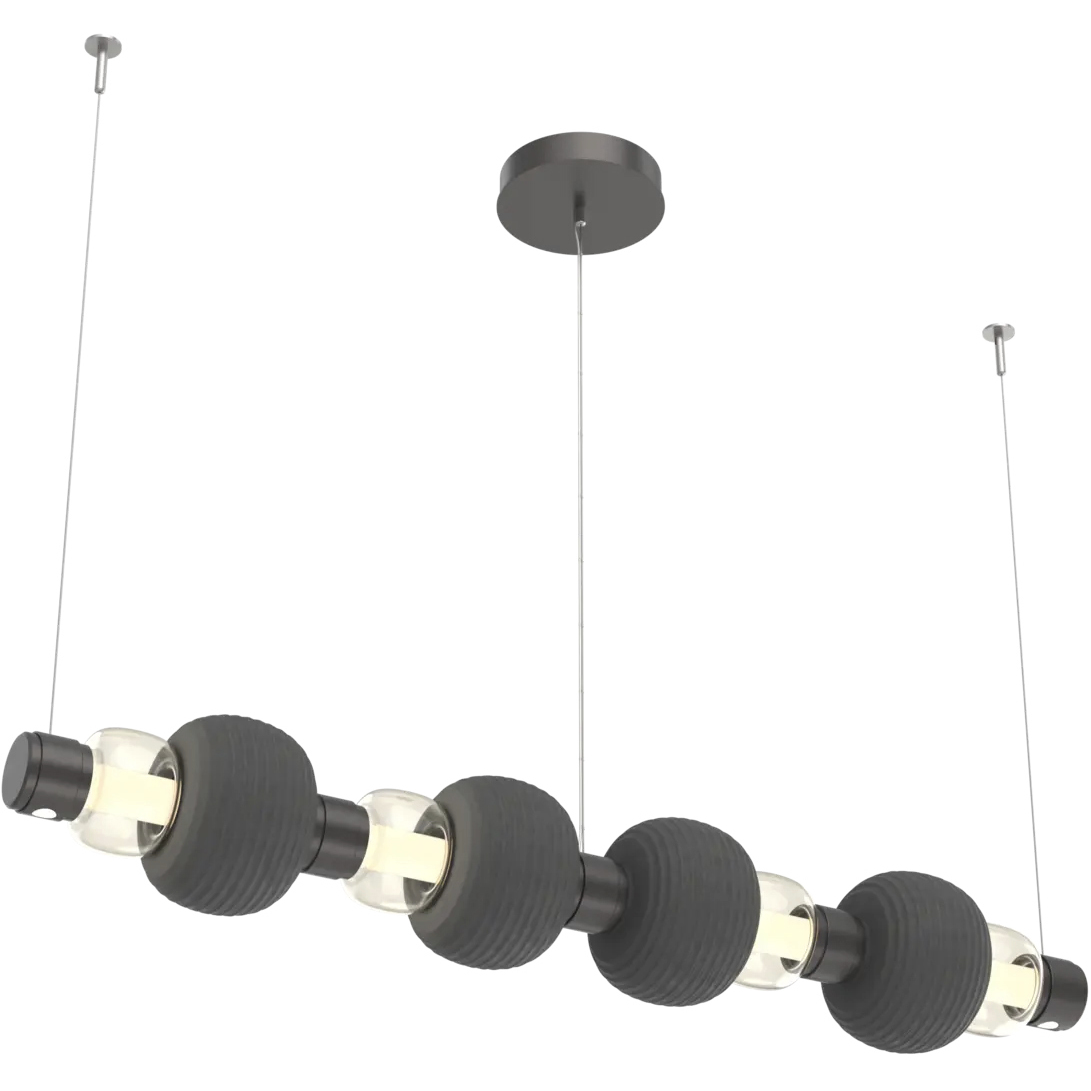 Torno Mandrel LED 53.3 inch Graphite with Charcoal Linear Chandelier Ceiling Light