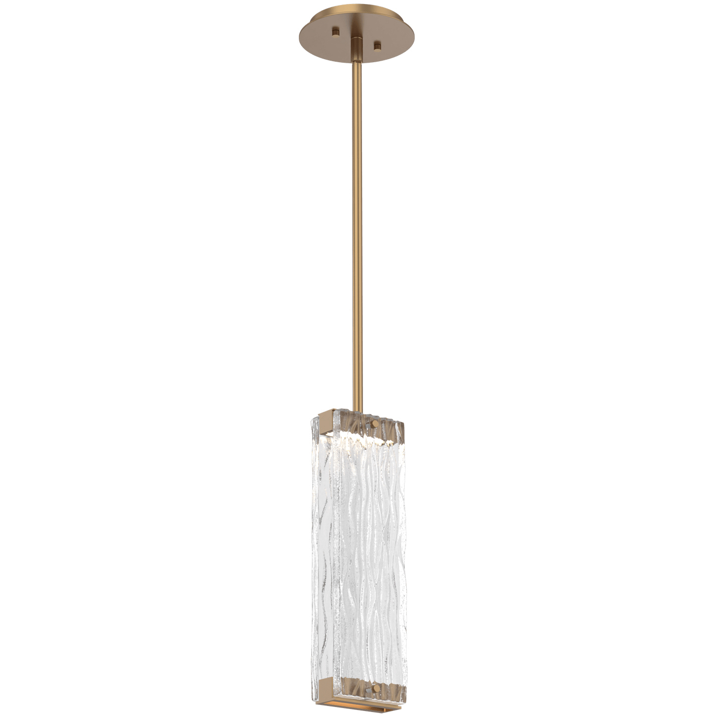 Tabulo LED Novel Brass Pendant Ceiling Light in 3000K LED, Tidal Cast