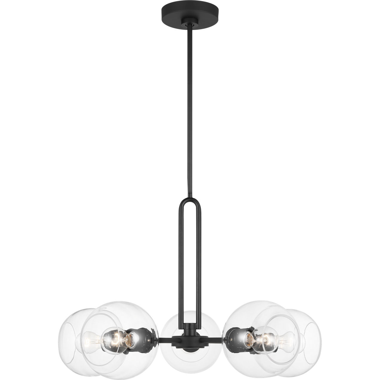 Codyn 5 Light 26 inch Midnight Black Chandelier Ceiling Light