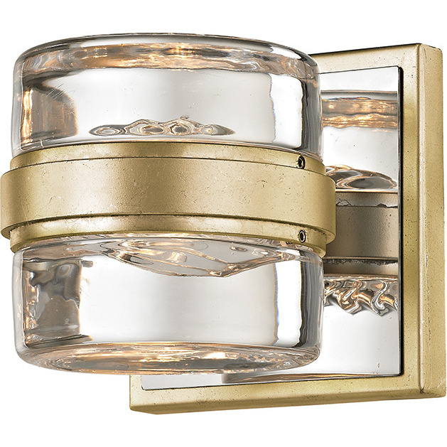 Splash 1 Light 4.5 inch Silver Leaf Bath and Vanity Wall Light