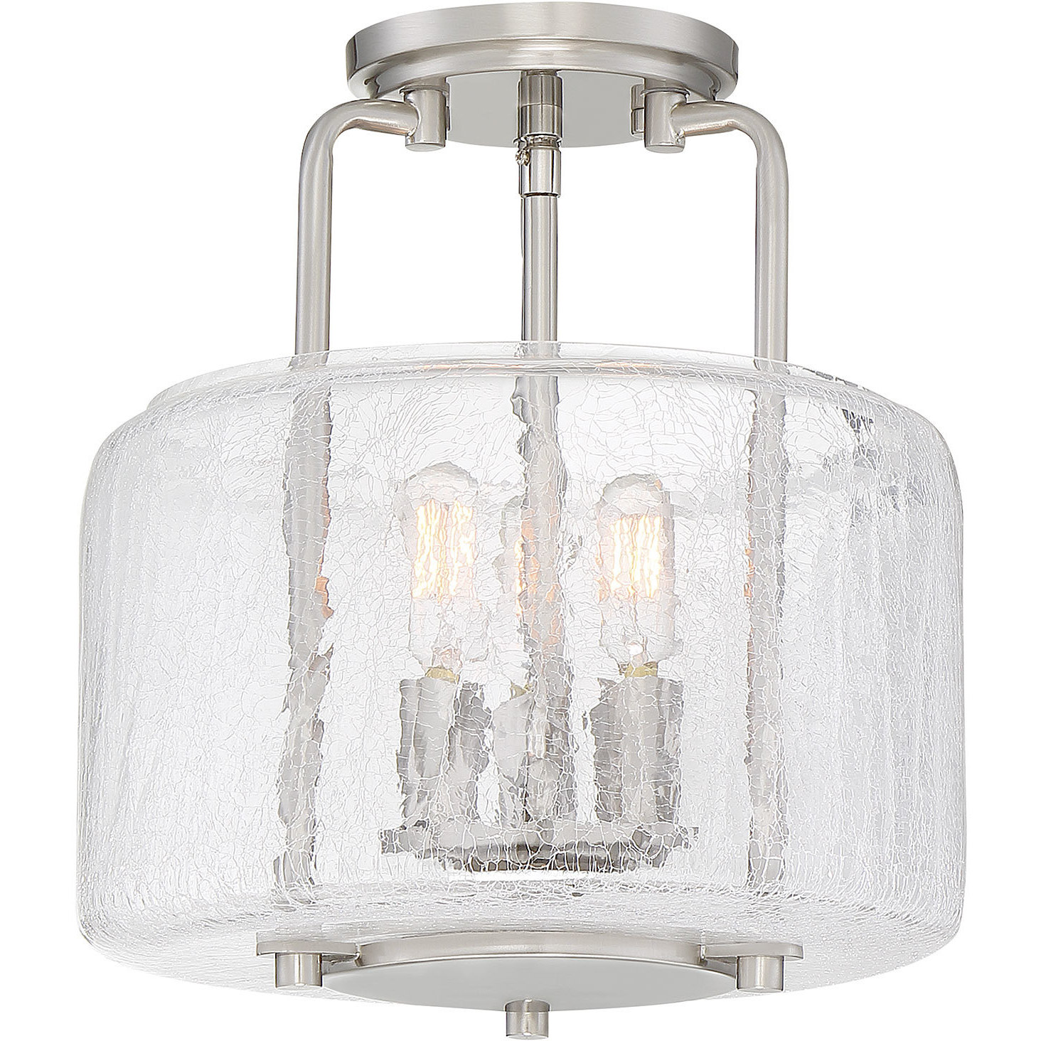 Avalon 3 Light 11.38 inch Satin Nickel Semi-Flush Ceiling Light, Essentials