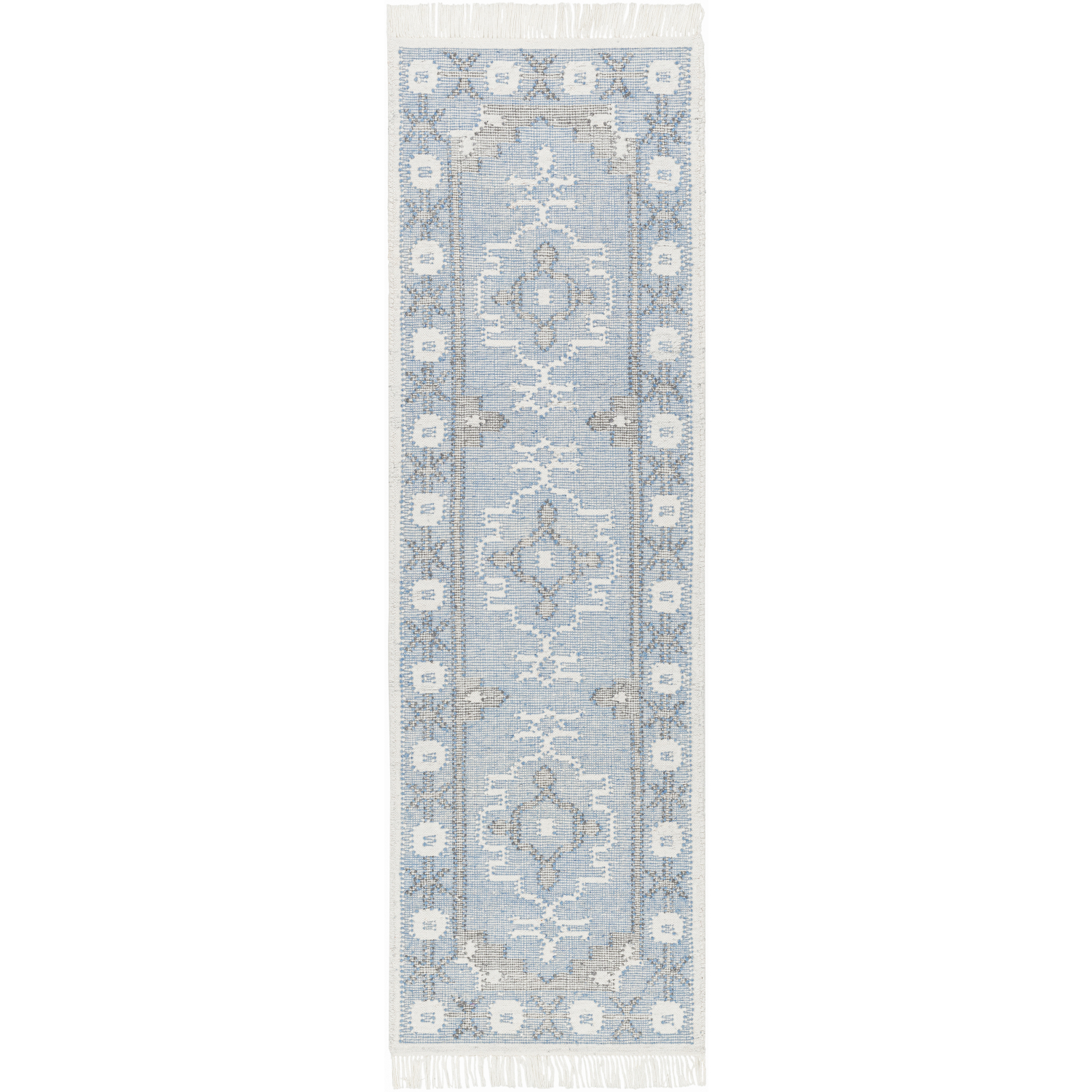 Bursa 96 X 30 inch Light Blue Rug, Runner